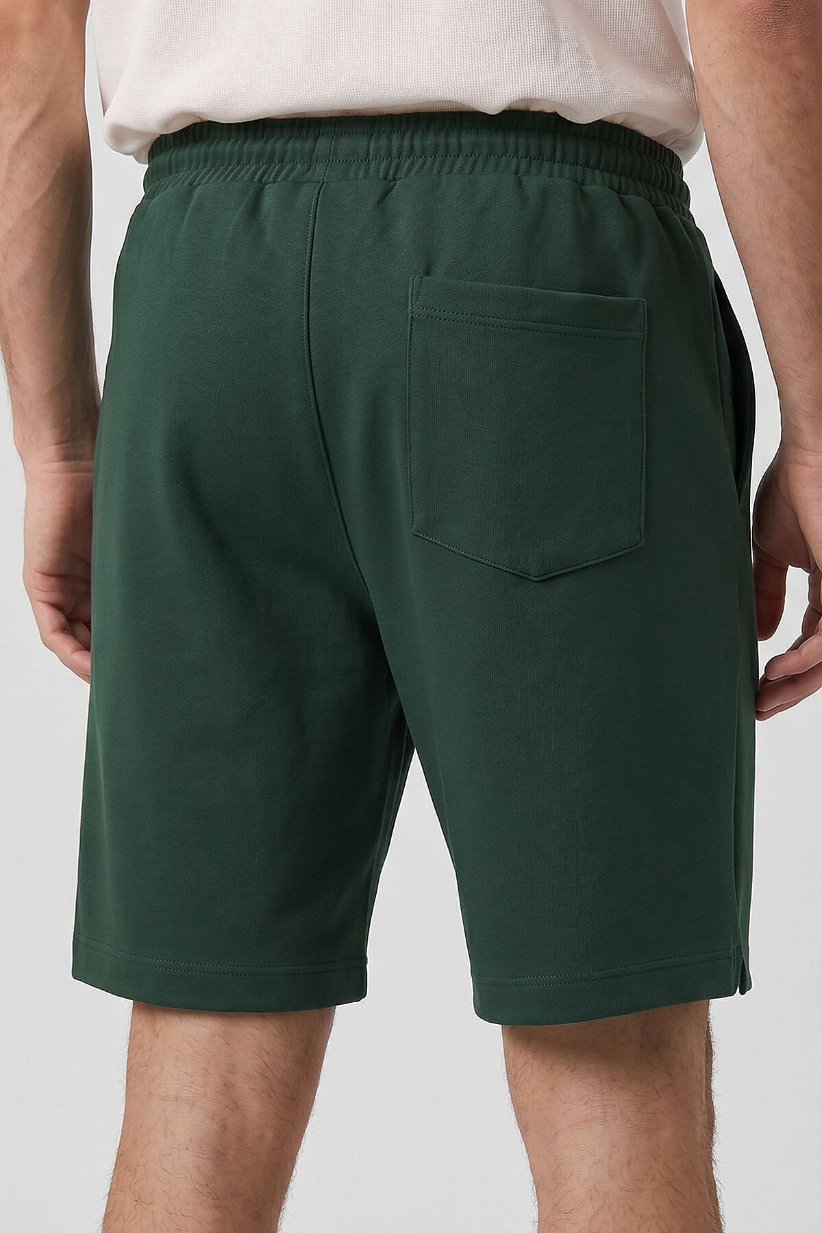 Çam Yeşil Standart Fit Basic Arka Cepli Erkek Şort - 81314