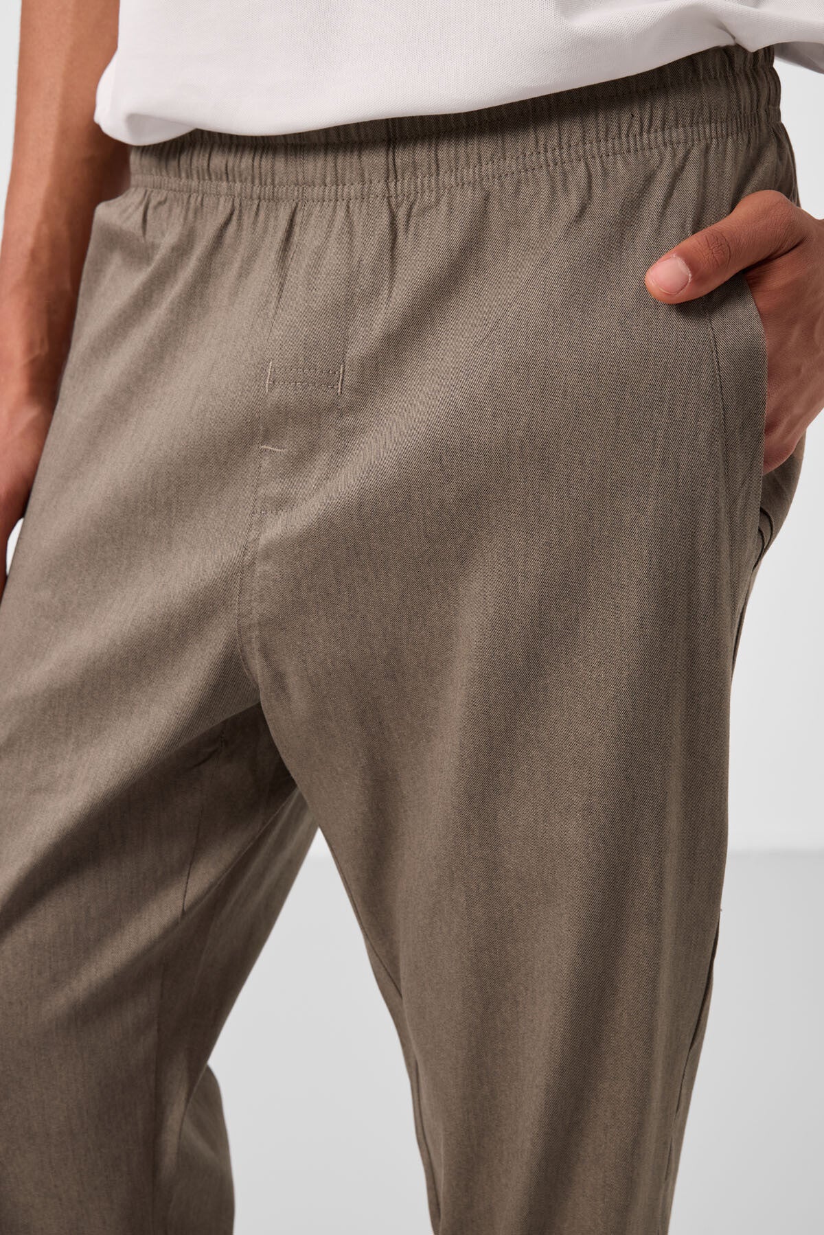 Camel Standart Fit Dokuma Hafif Esnek Chino Erkek Pantolon - 82179