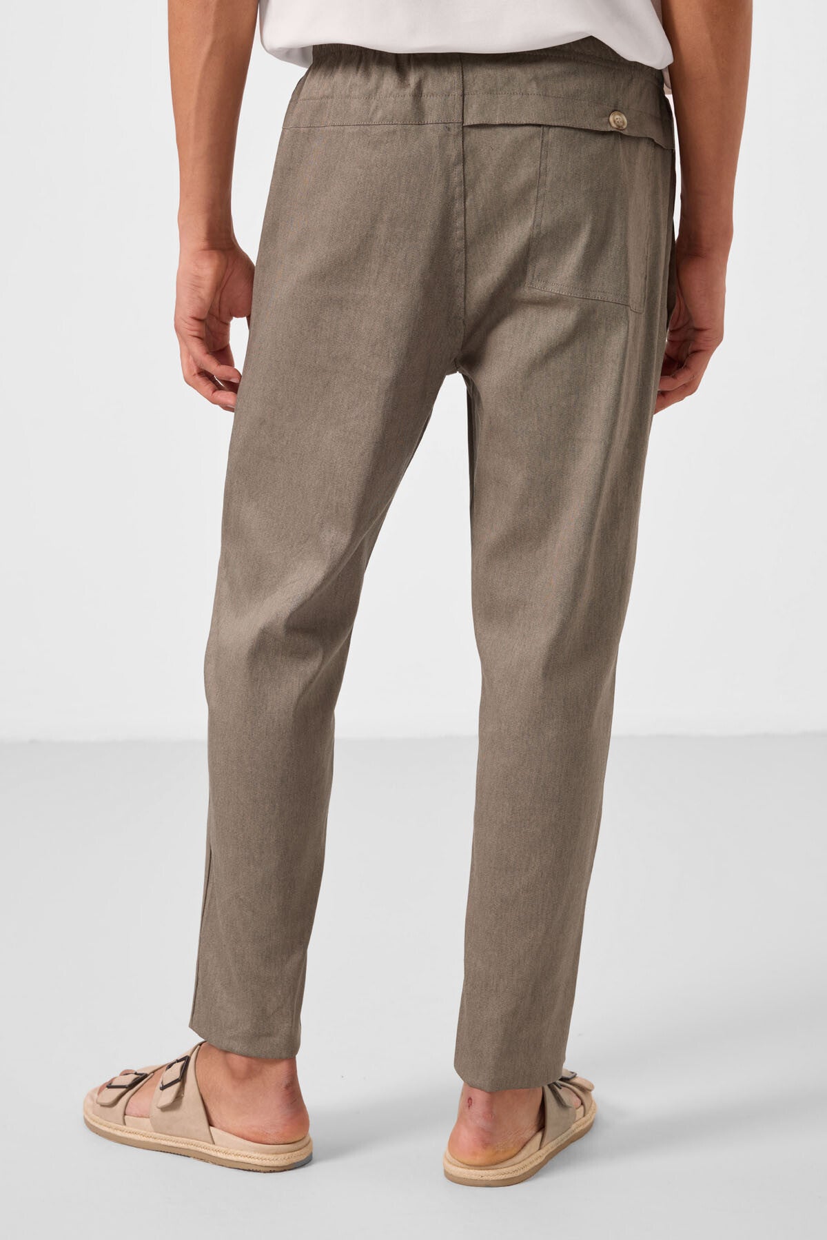 Camel Standart Fit Dokuma Hafif Esnek Chino Erkek Pantolon - 82179