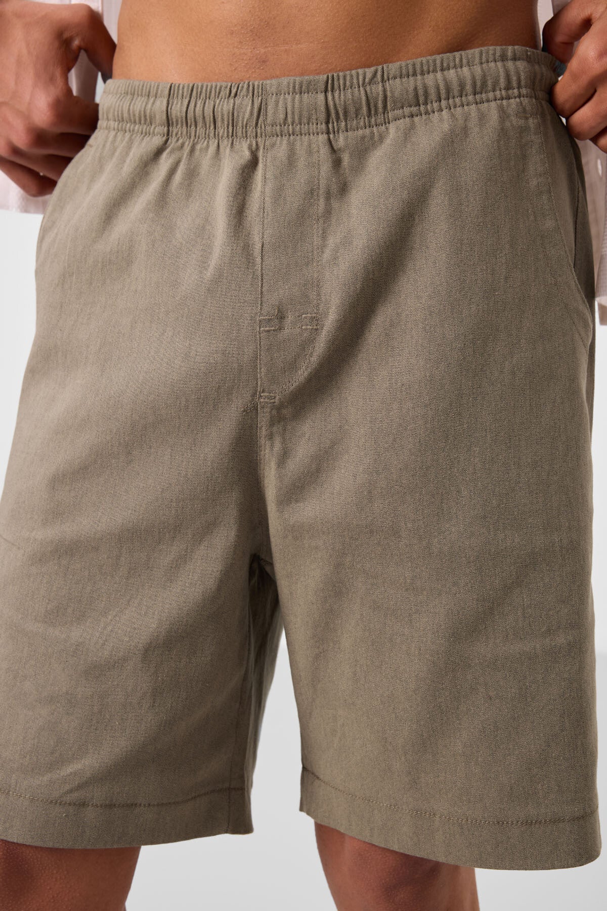 Camel Standart Fit Dokuma Hafif Esnek Chino Erkek Şort - 81293