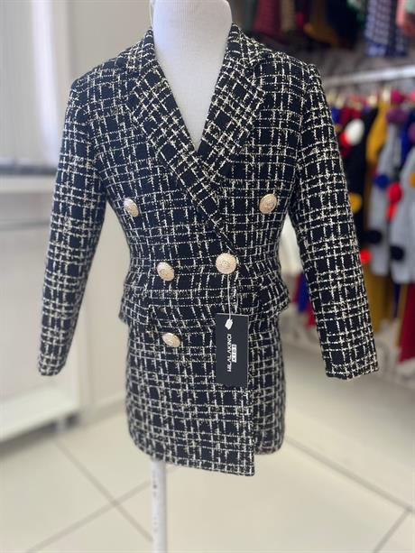 Chanel Simli Blazer Ceket Siyah 6 Yaş