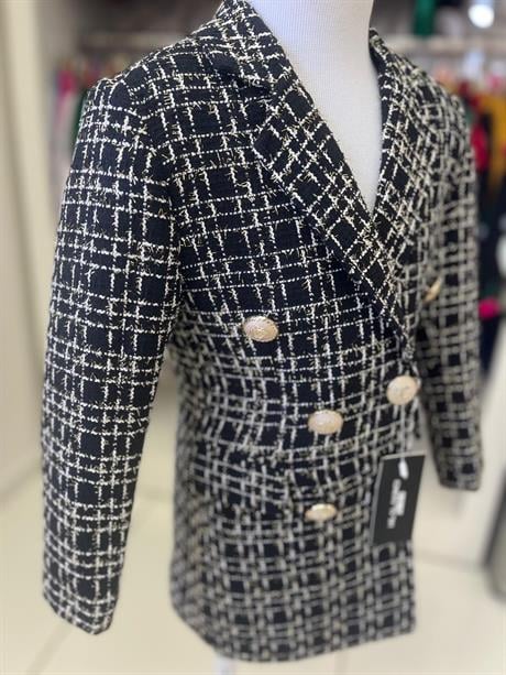 Chanel Simli Blazer Ceket Siyah 4 Yaş