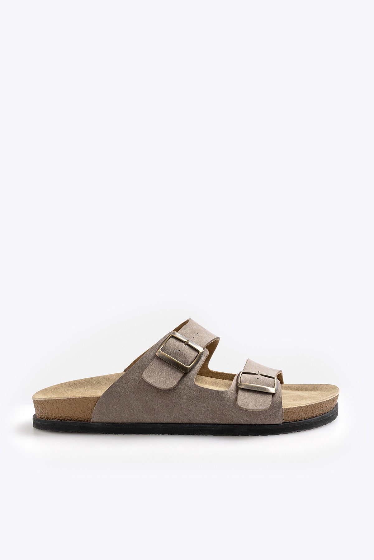 ÇİFT BANTLI VİZON SANDALET - VİZON 40