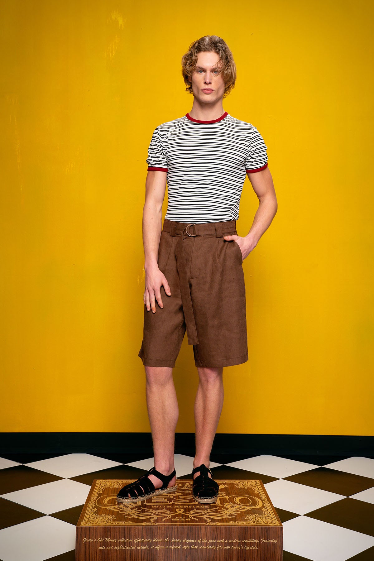 ÇİZGİLİ DAR KESİM SİYAH T-SHIRT - SİYAH XL