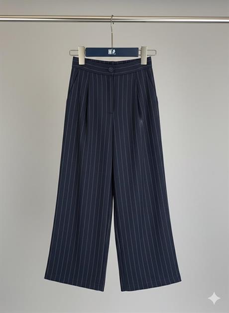 Çizgili Palazzo Pantolon Lacivert 4 Yaş