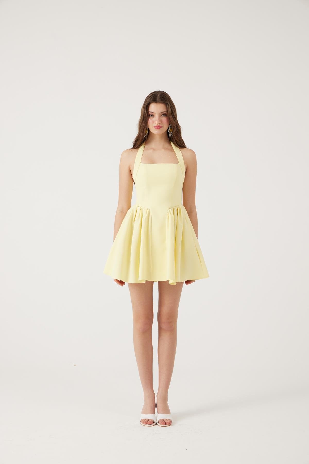 Cepli Mini Felici Elbise Sarı Sarı XS