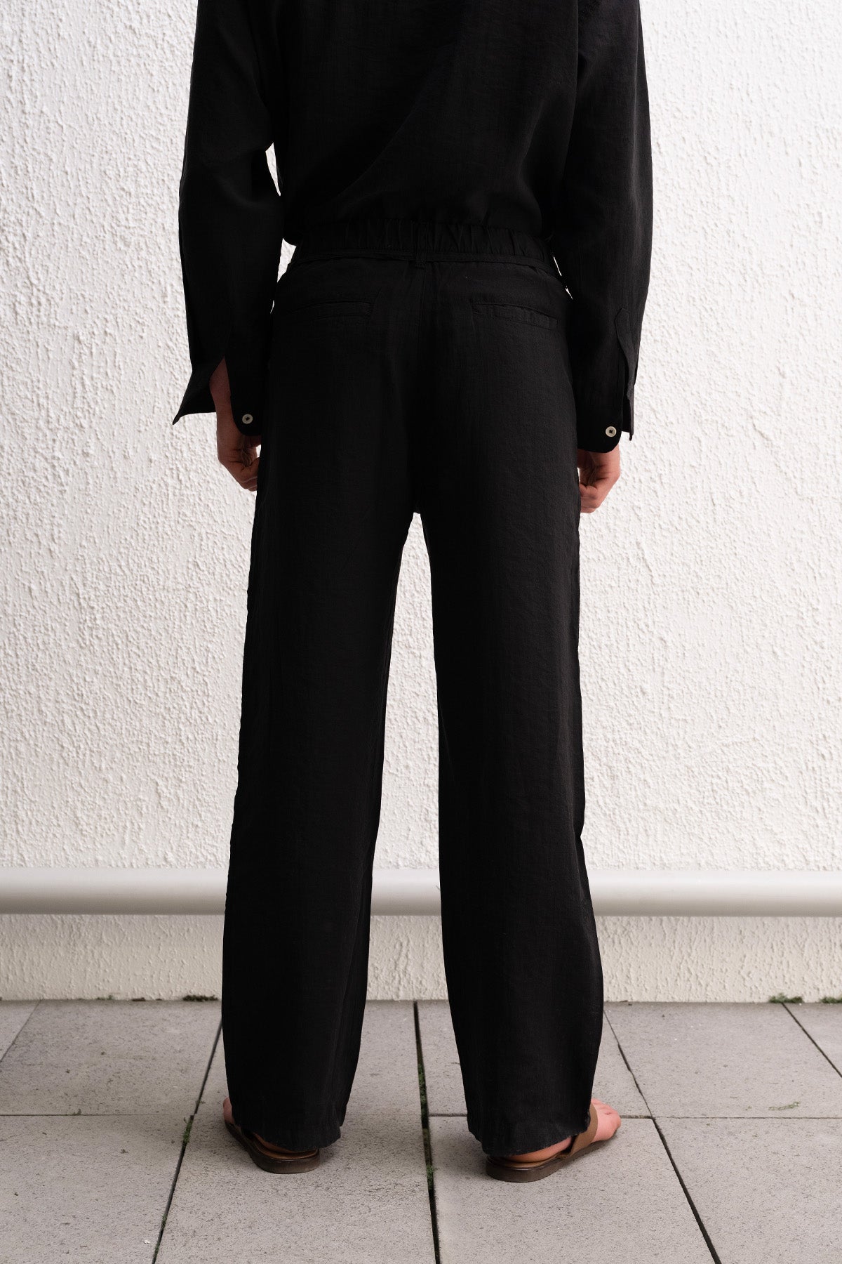 DÖKÜMLÜ JOGGER SİYAH PANTOLON - SİYAH M
