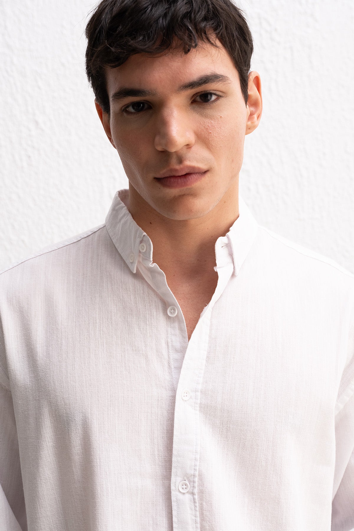 OVERSIZE FRESH KETEN BEYAZ GÖMLEK