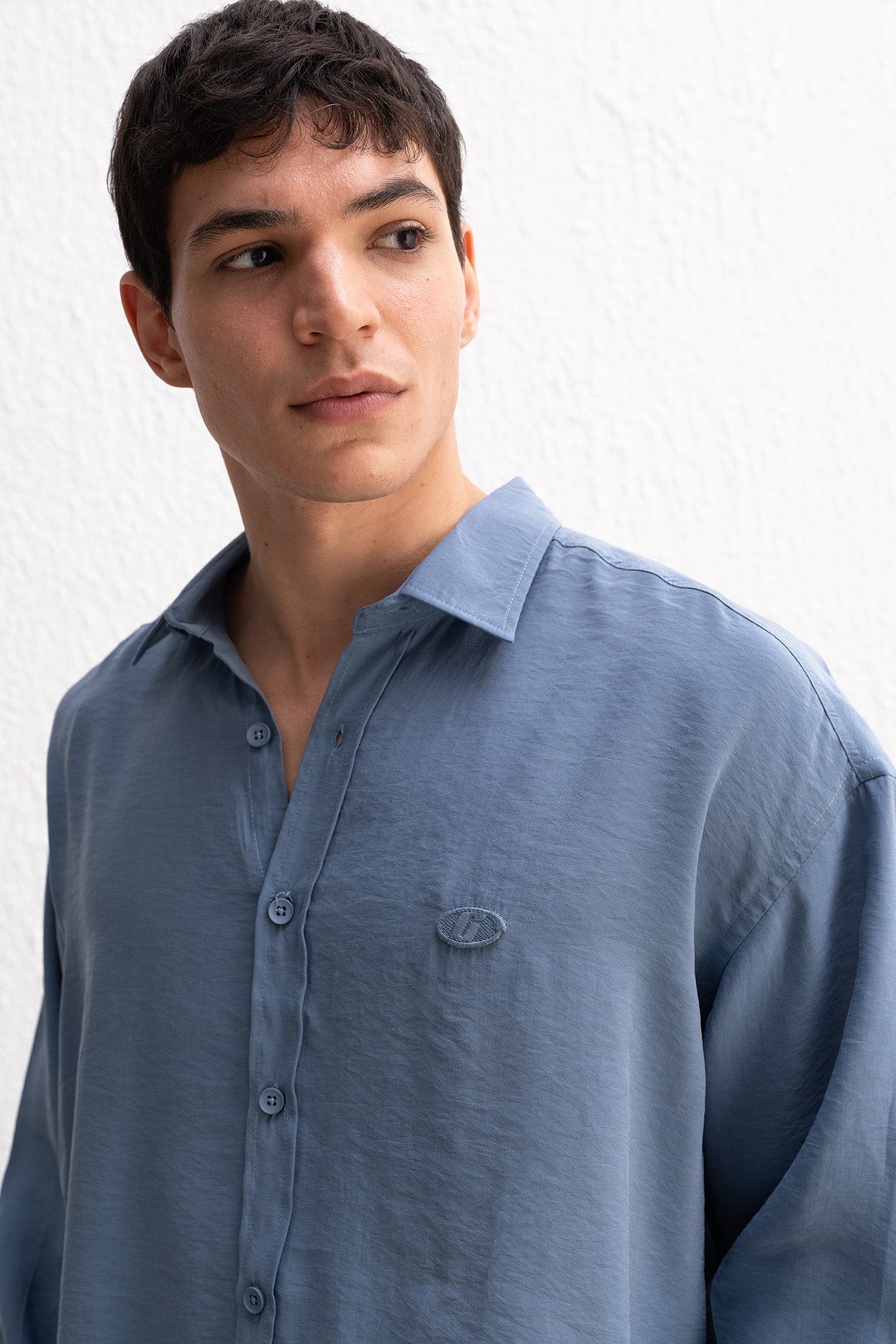 OVERSIZE MODAL INDIGO GÖMLEK - İNDİGO S
