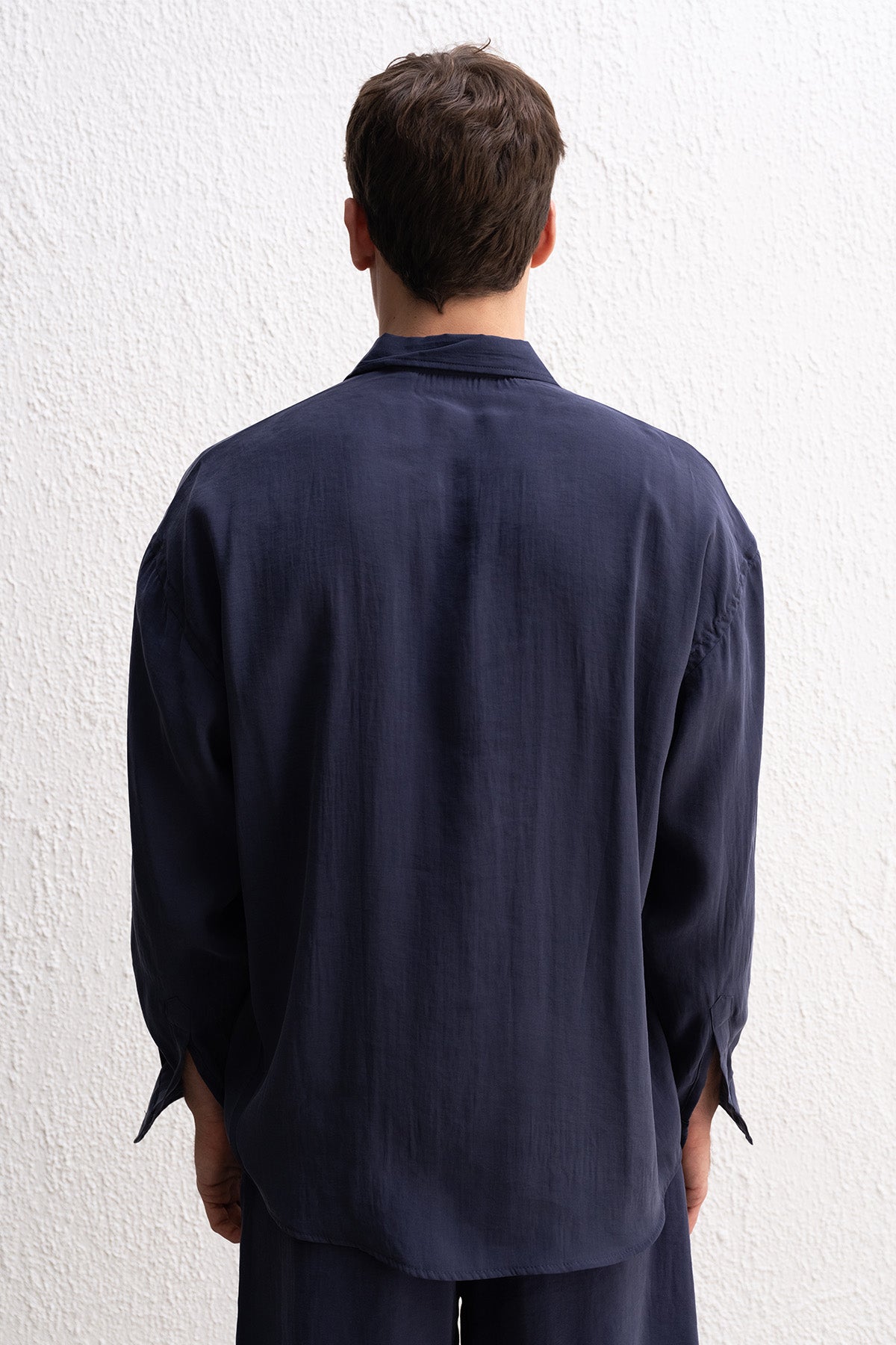 OVERSIZE MODAL LACİVERT GÖMLEK - LACİVERT M