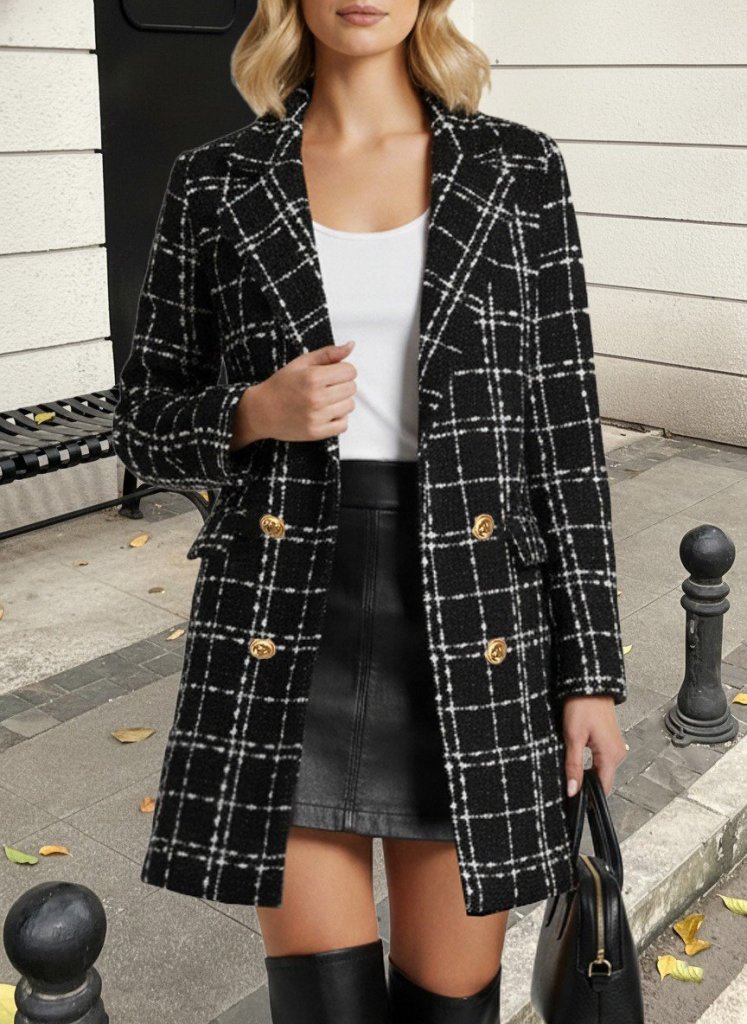 Women's Long Sleeve Collared Front Buttoned Woven Jacket