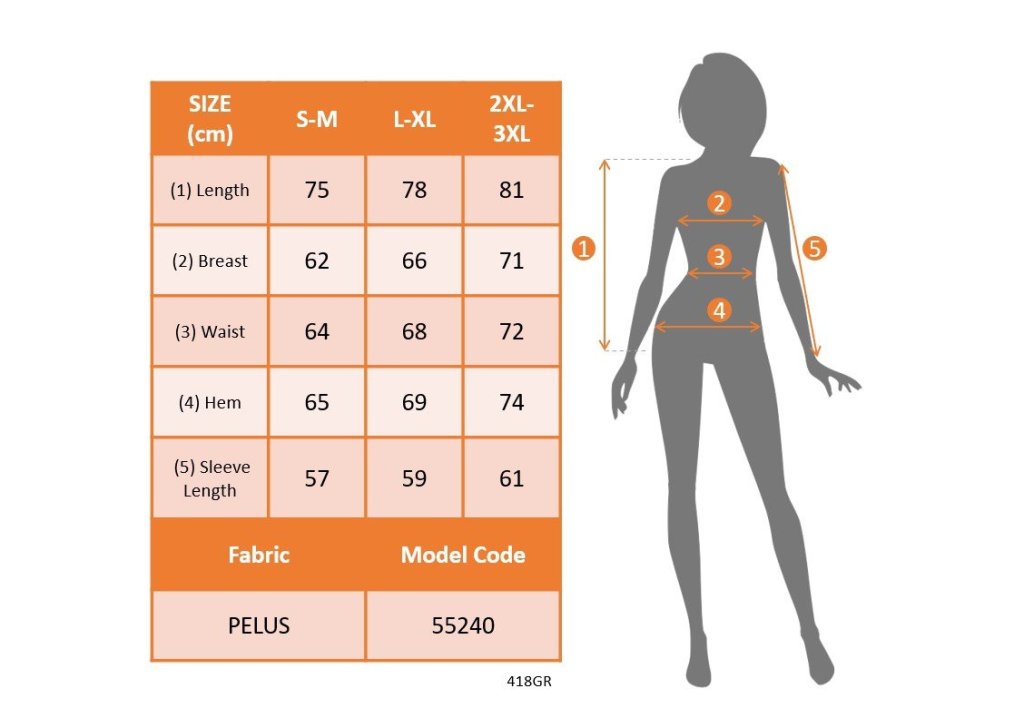 Women's Long Sleeve Collared Button-Front Welsoft Coat