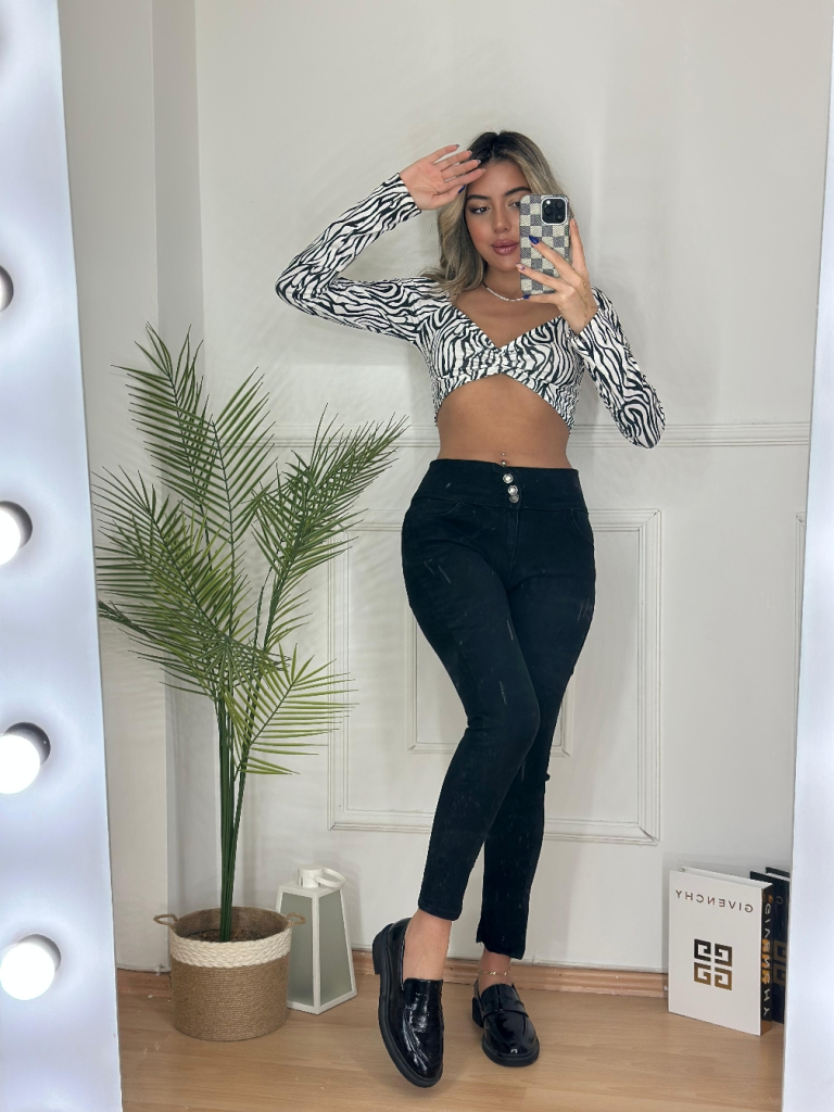 High Waist Stretch Denim Jeans