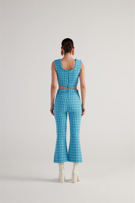Tweed Pantolon Mavi