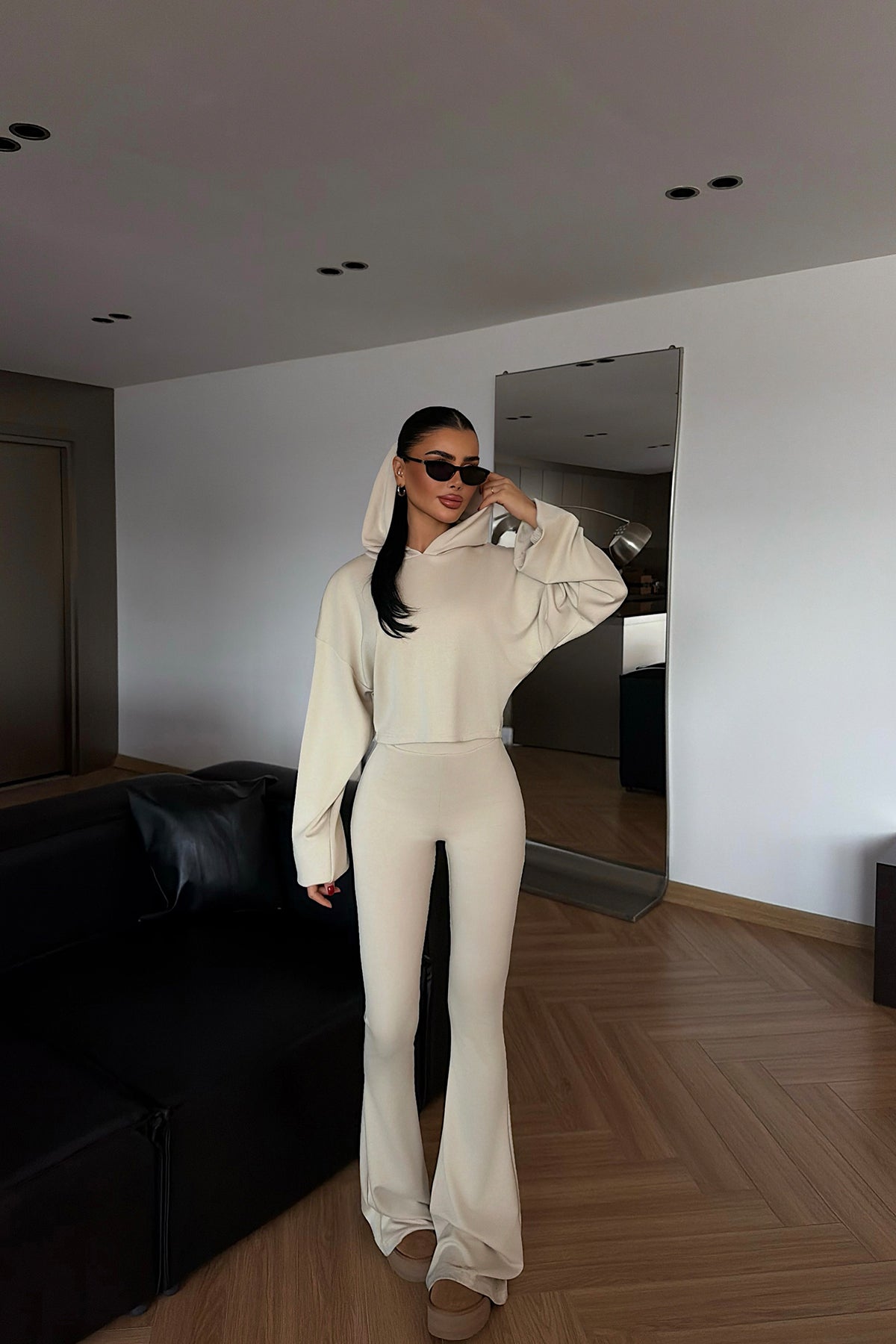 Ekru Kerrie Eşofman Takım ATE-4139