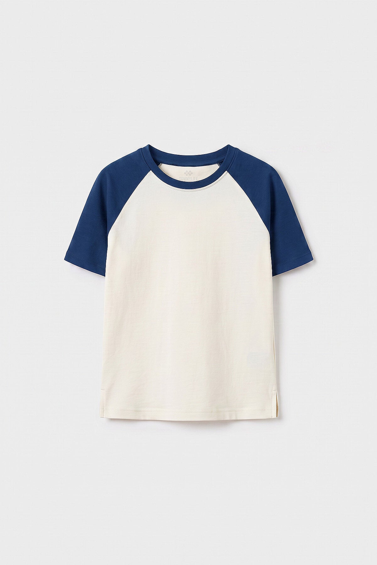 Ekru-Parlament Standart Fit Reglan Kollu Kız Çocuk T-Shirt - 75180
