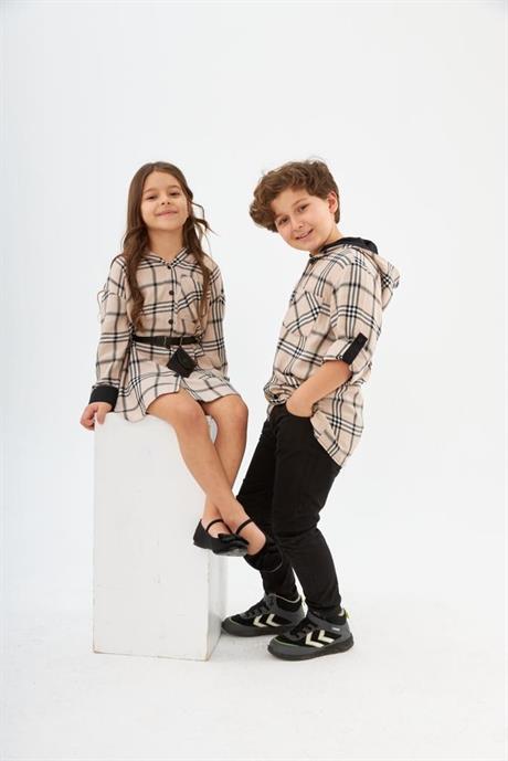 Erkek Çocuk Kapüşonlu Gömlek Beyaz 8 Yaş