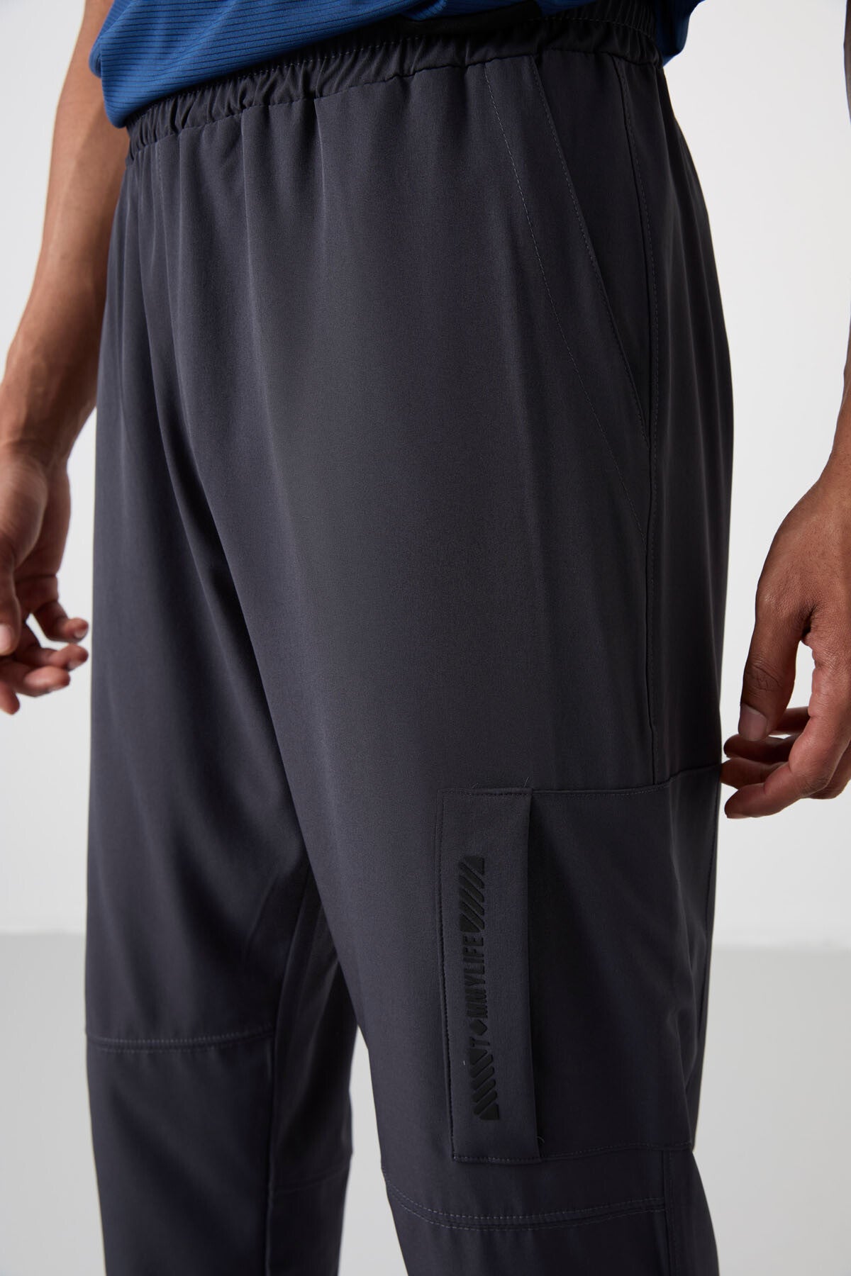 Antrasit İnce Yumuşak Comfort Fit Erkek Eşofman Alt - 82120