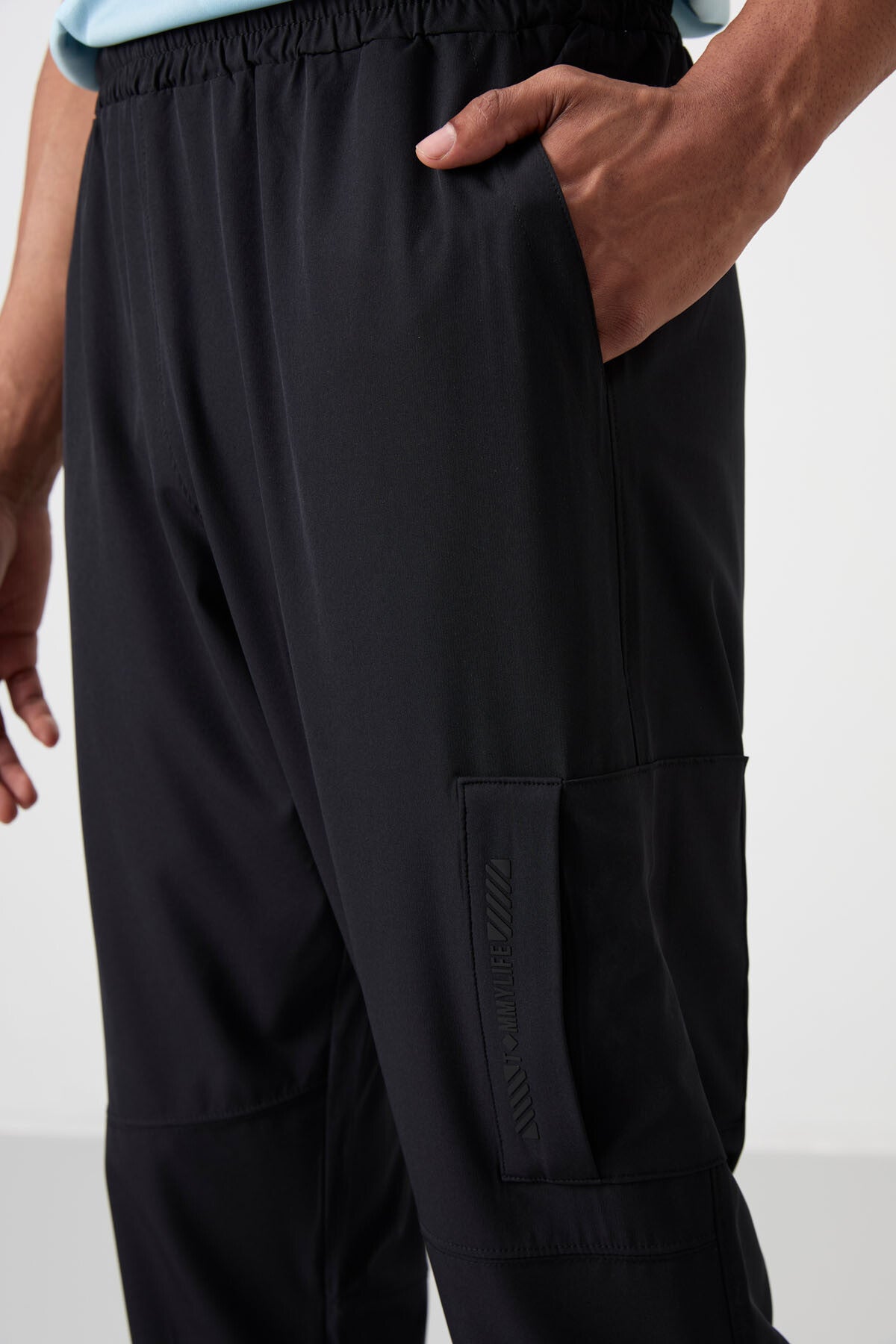 Siyah İnce Yumuşak Comfort Fit Erkek Eşofman Alt - 82120