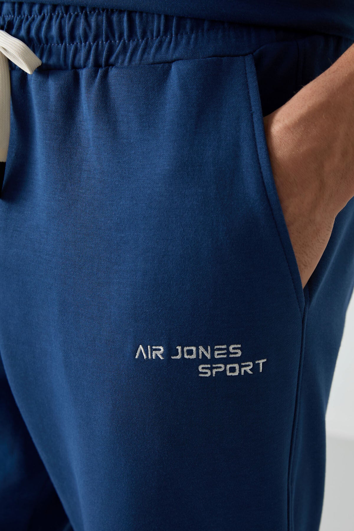 Parlament Pamuklu Kalın Yumuşak Dokulu Oversize Fit Nakışlı Erkek Eşofman Takım - 85252