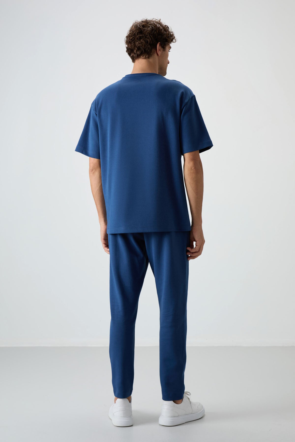 Parlament Pamuklu Kalın Yumuşak Dokulu Oversize Fit Nakışlı Erkek Eşofman Takım - 85252