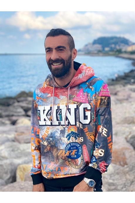Erkek Kıng Model Sweatshırt SİYAH XL