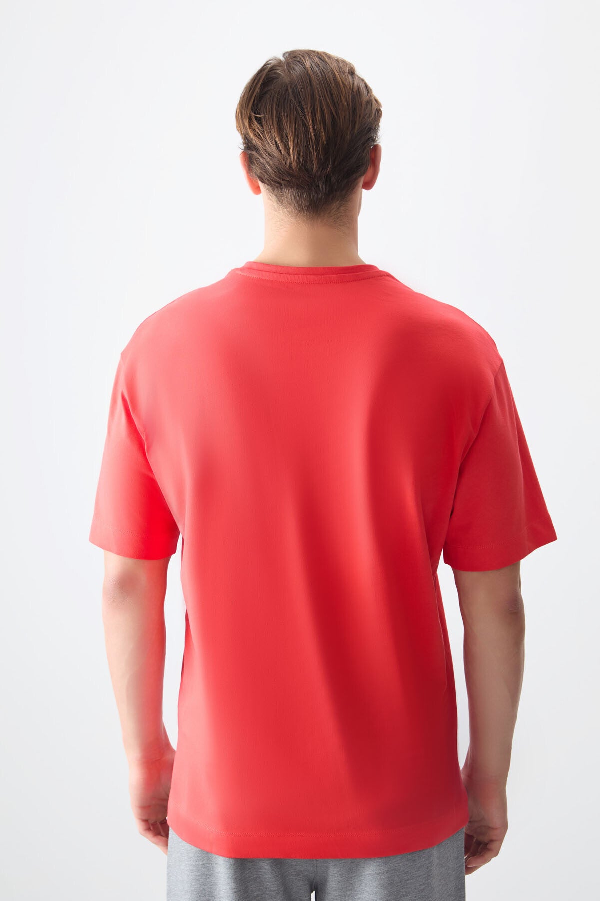 Fiesta %100 Pamuk Kalın Yumuşak Dokulu Oversize Fit Basic Erkek T-Shirt - 88353