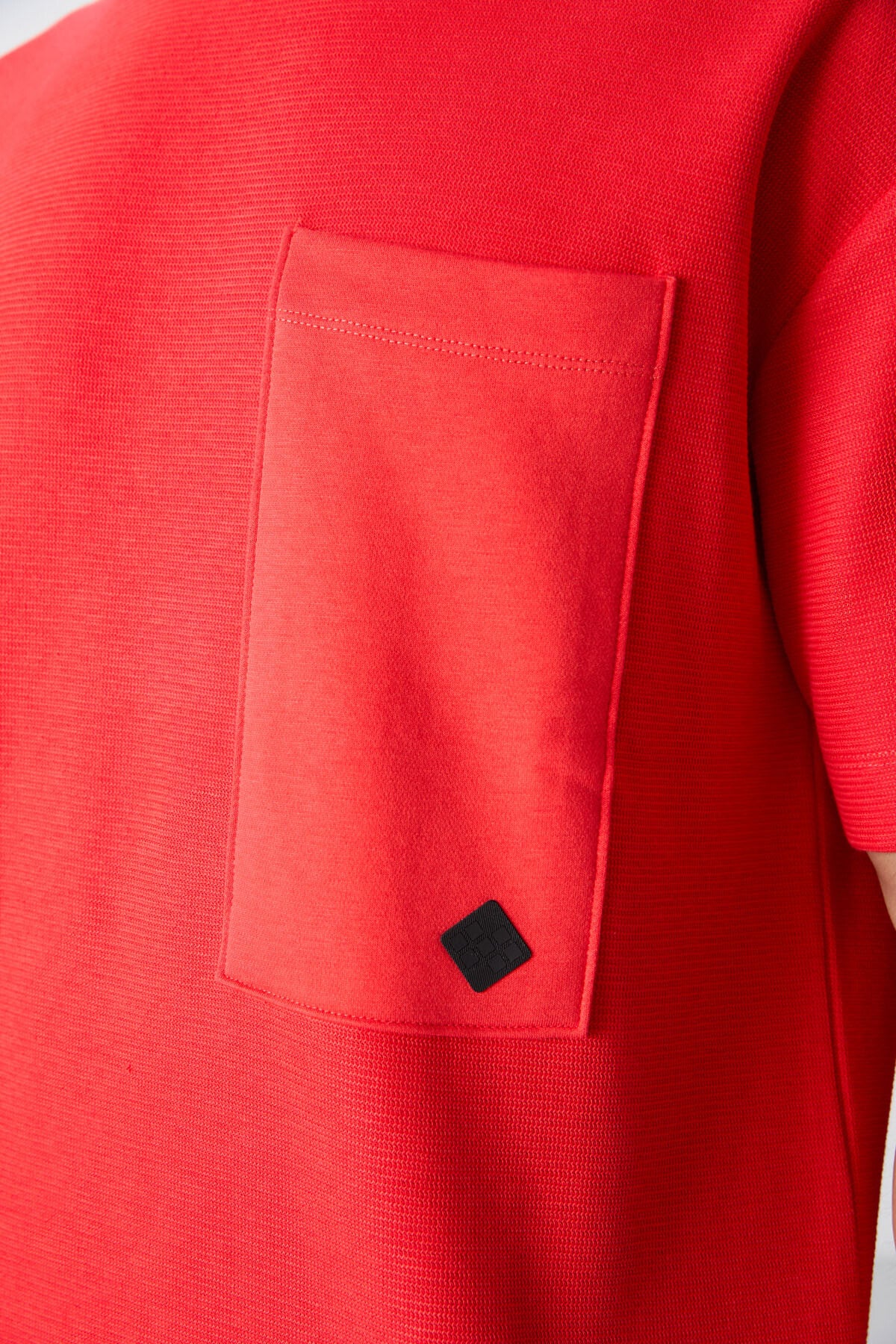 Fiesta Pamuklu Kalın Yüzeyi Dokulu Oversize Fit Basic Erkek T-Shirt - 88341