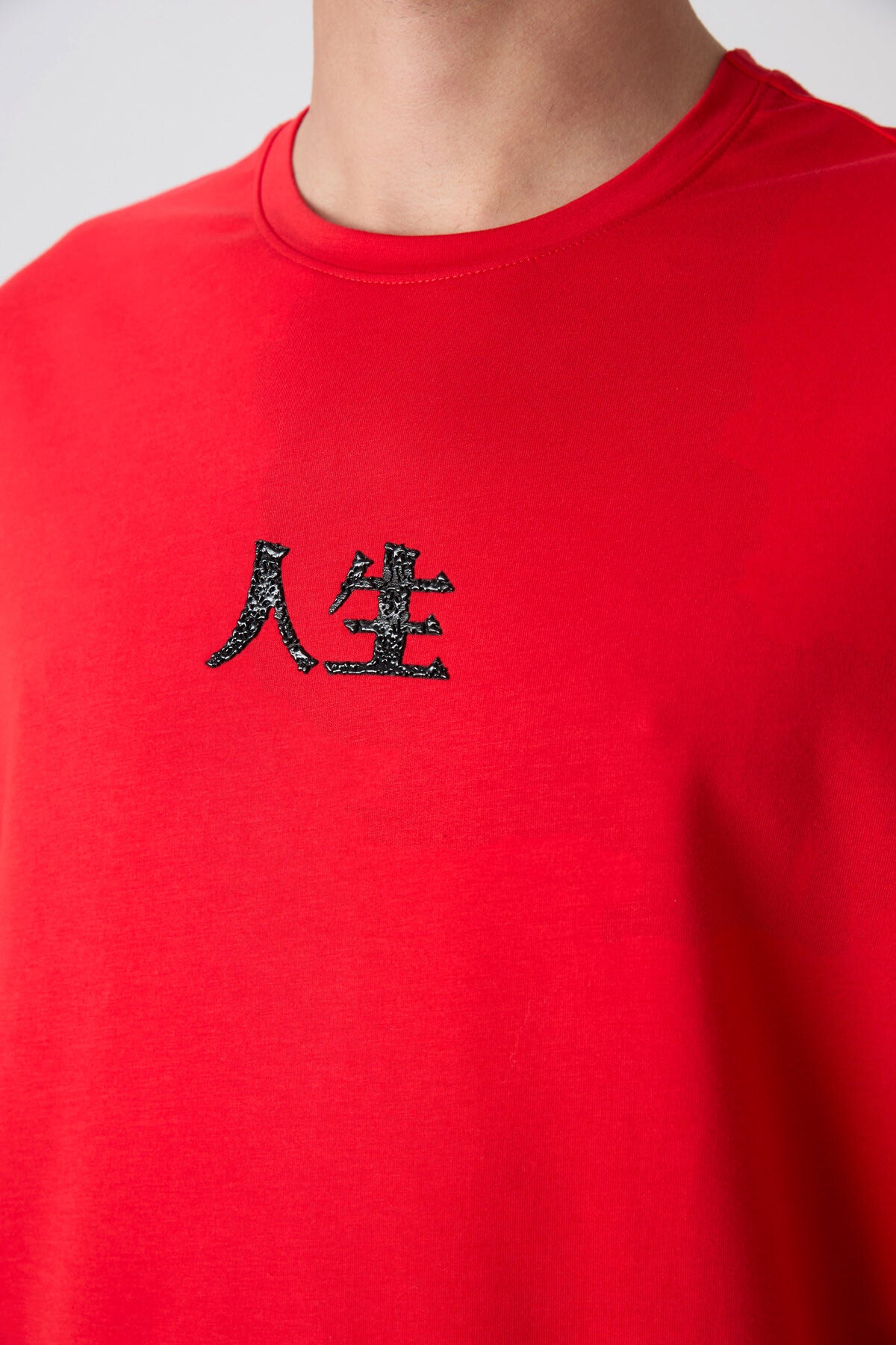 Fiesta Pamuklu Kalın Yumuşak Dokulu Oversize Fit Baskılı Erkek T-Shirt - 88342