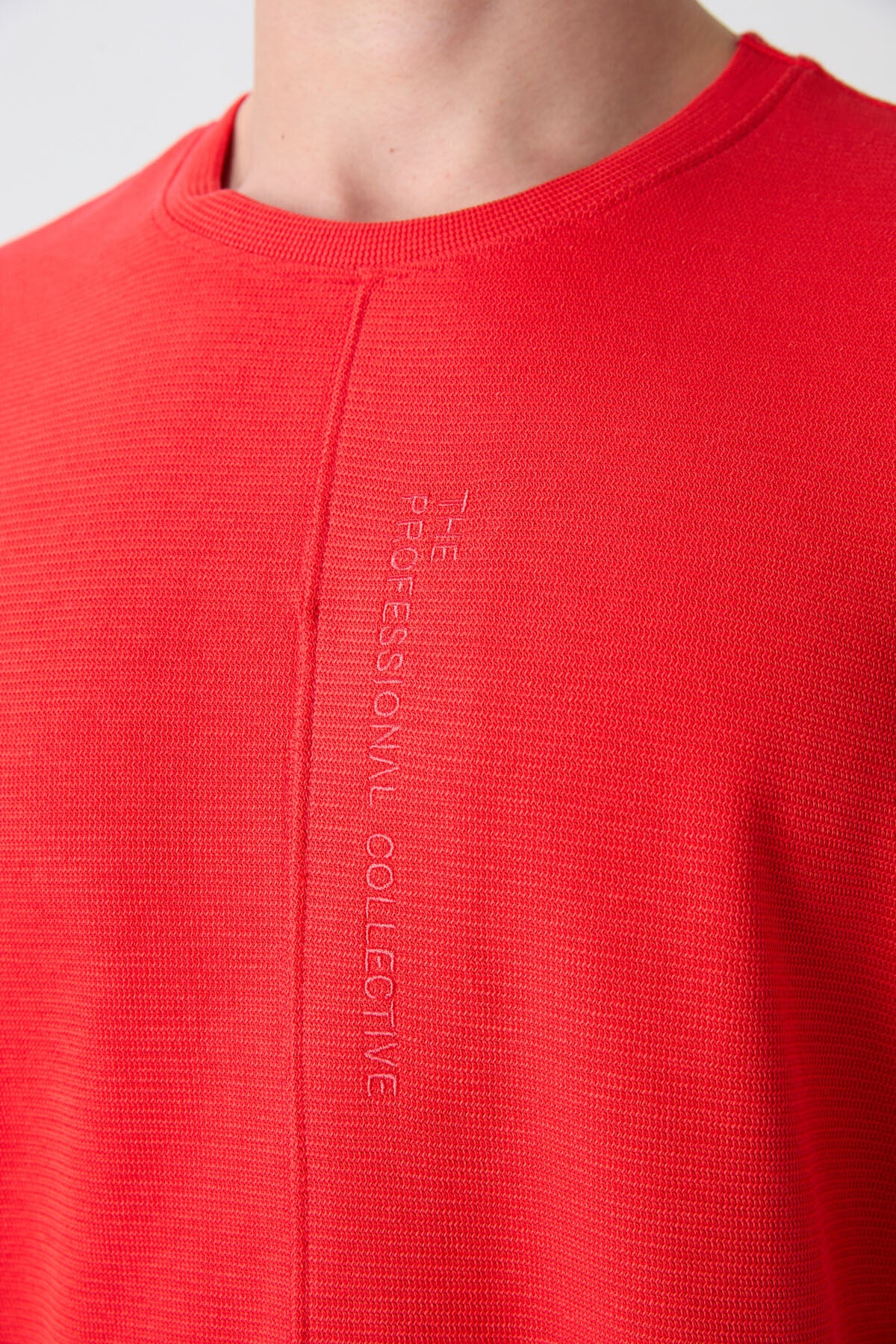 Fiesta Pamuklu Kalın Yüzeyi Dokulu Oversize Fit Basic Erkek T-Shirt - 88337