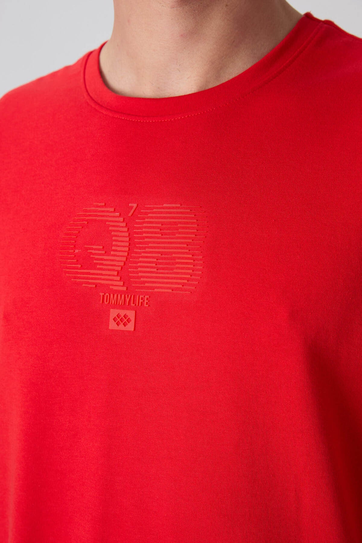 Fiesta Pamuklu Kalın Yumuşak Dokulu Oversize Fit Baskılı Erkek T-Shirt - 88333