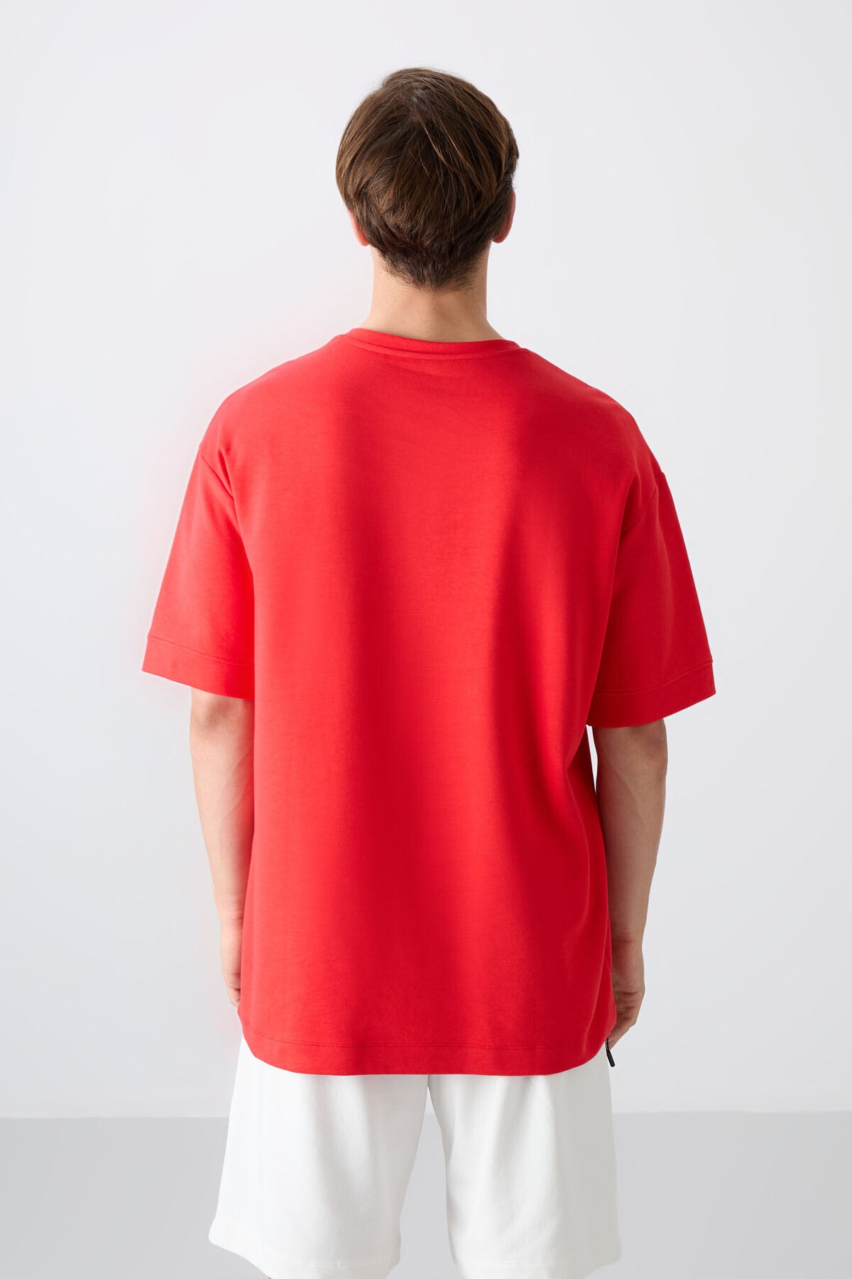 Fiesta Pamuklu Kalın Yumuşak Dokulu Oversize Fit Baskılı Erkek T-Shirt - 88323