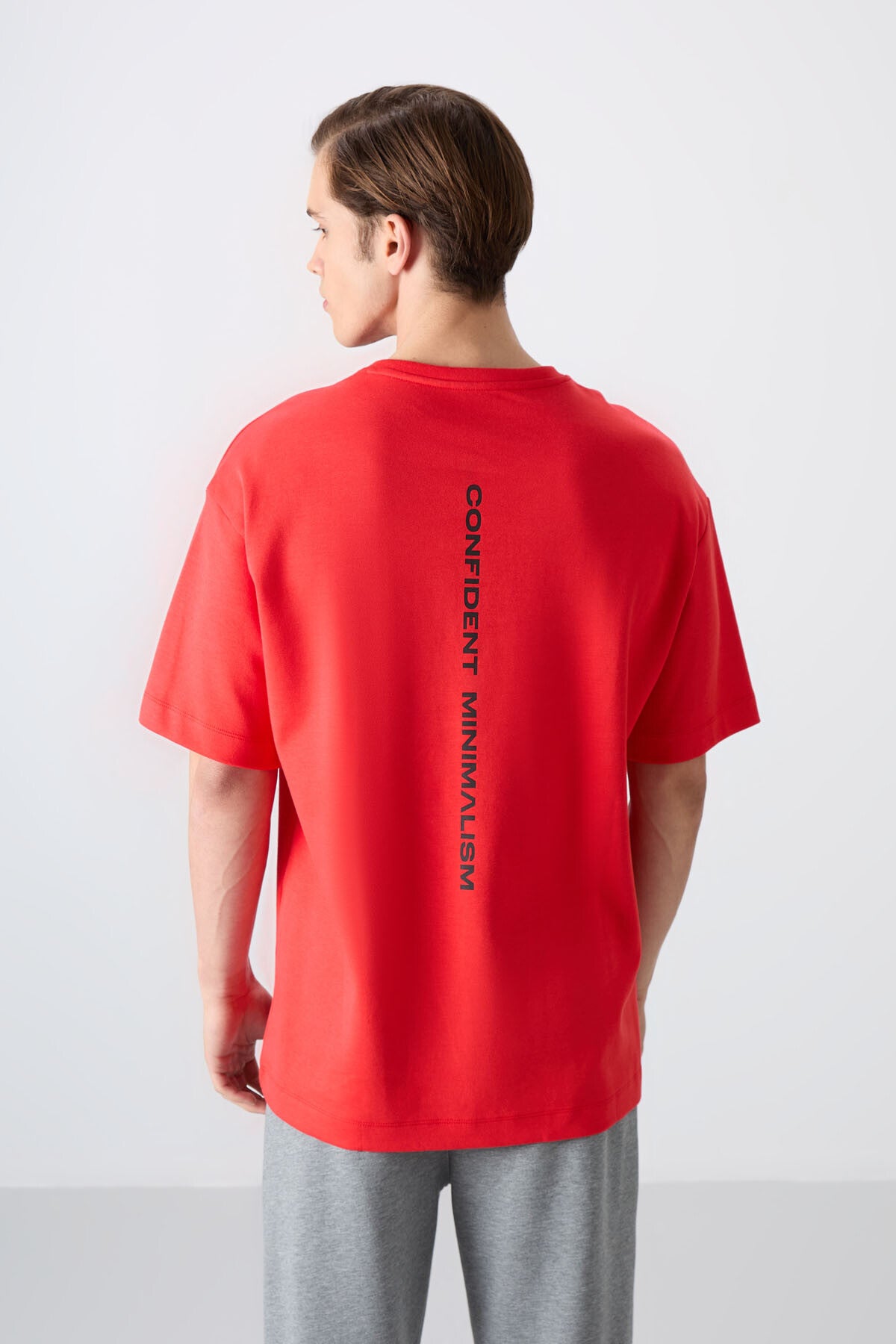 Fiesta Pamuklu Kalın Yumuşak Dokulu Oversize Fit Baskılı Erkek T-Shirt - 88321