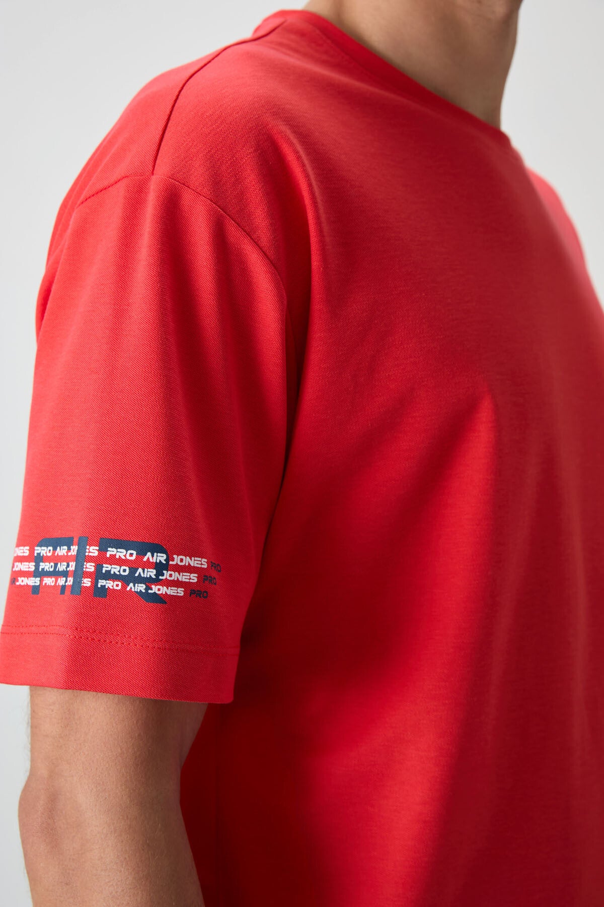 Fiesta Pamuklu Kalın Yüzeyi Dokulu Oversize Fit Baskılı Erkek T-Shirt - 88369