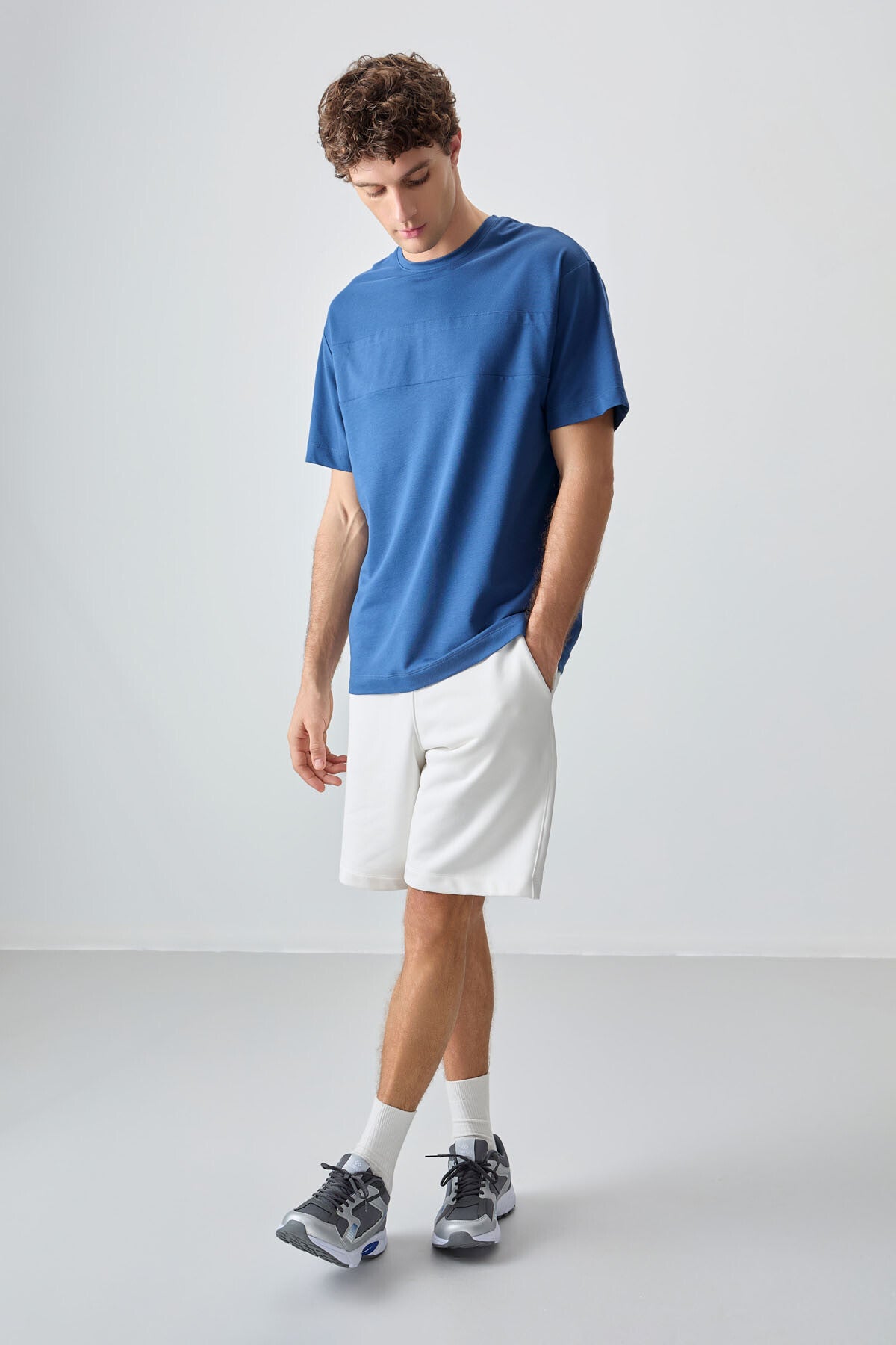 Parlament Pamuklu Kalın Yumuşak Dokulu Oversize Fit Basic Erkek T-Shirt - 88378