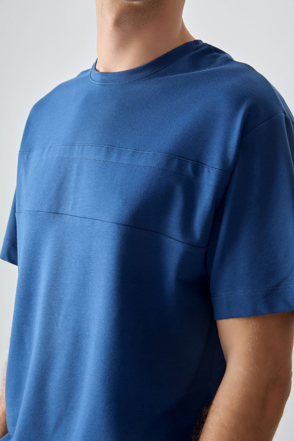 Parlament Pamuklu Kalın Yumuşak Dokulu Oversize Fit Basic Erkek T-Shirt - 88378
