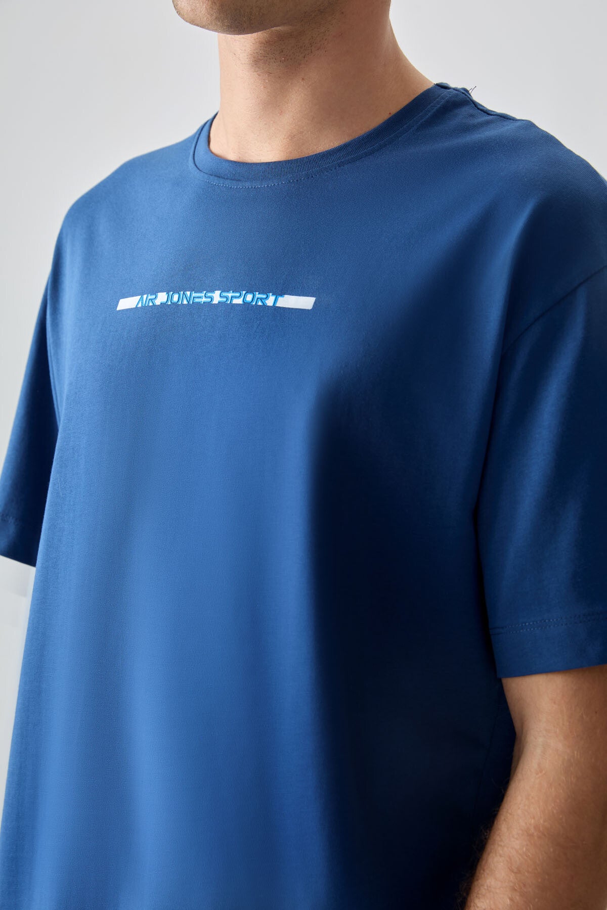 Parlament %100 Pamuk Kalın Yumuşak Dokulu Oversize Fit Baskılı Erkek T-Shirt - 88358