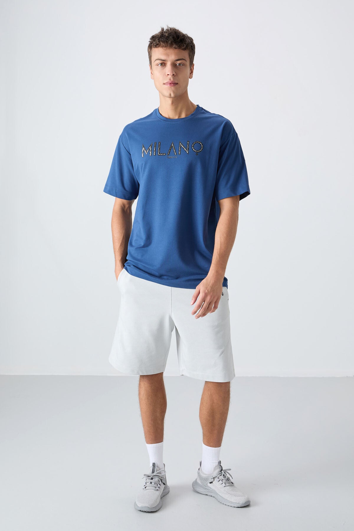 Parlament Pamuklu Kalın Yumuşak Dokulu Oversize Fit Baskılı Erkek T-Shirt - 88345