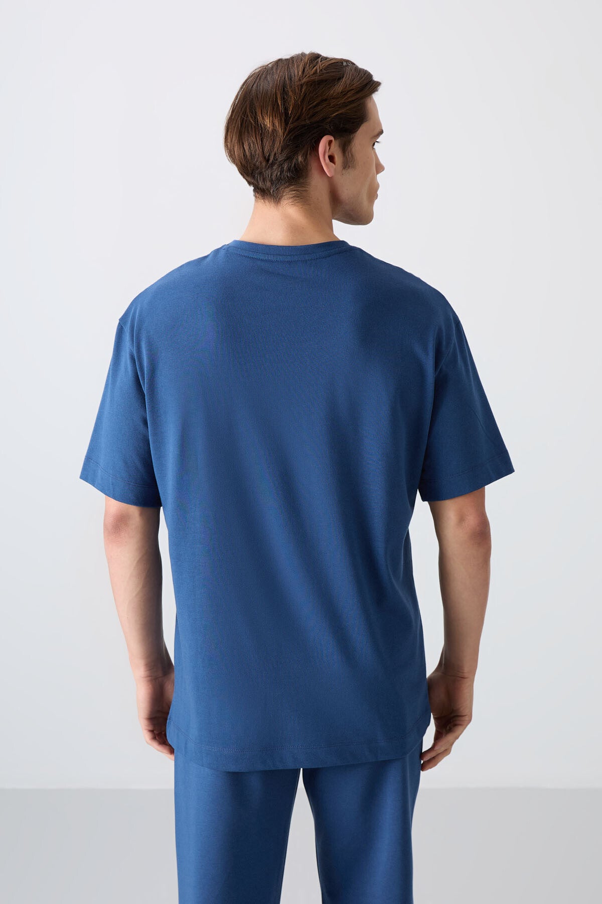 Parlament Pamuklu Kalın Yumuşak Dokulu Oversize Fit Baskılı Erkek T-Shirt - 88330