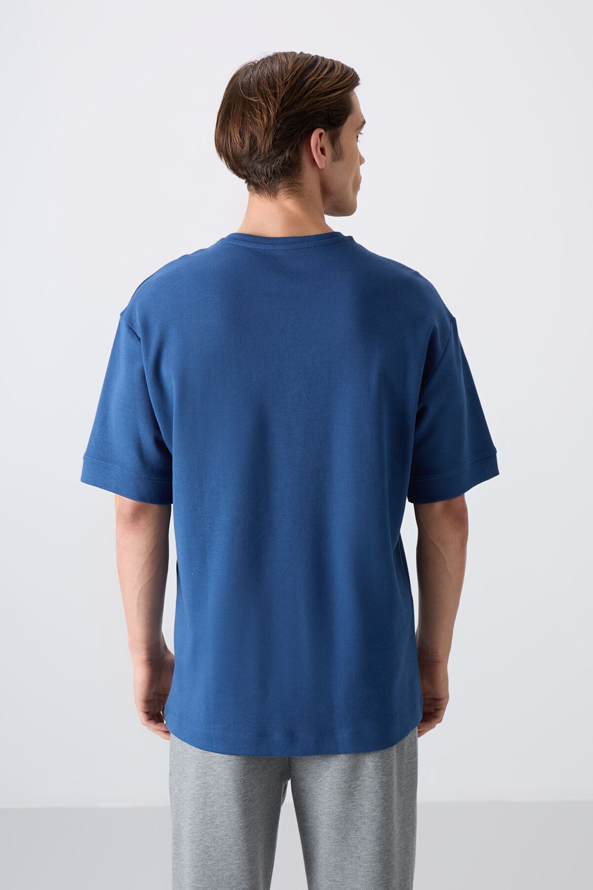 Parlament Pamuklu Kalın Yumuşak Dokulu Oversize Fit Baskılı Erkek T-Shirt - 88322