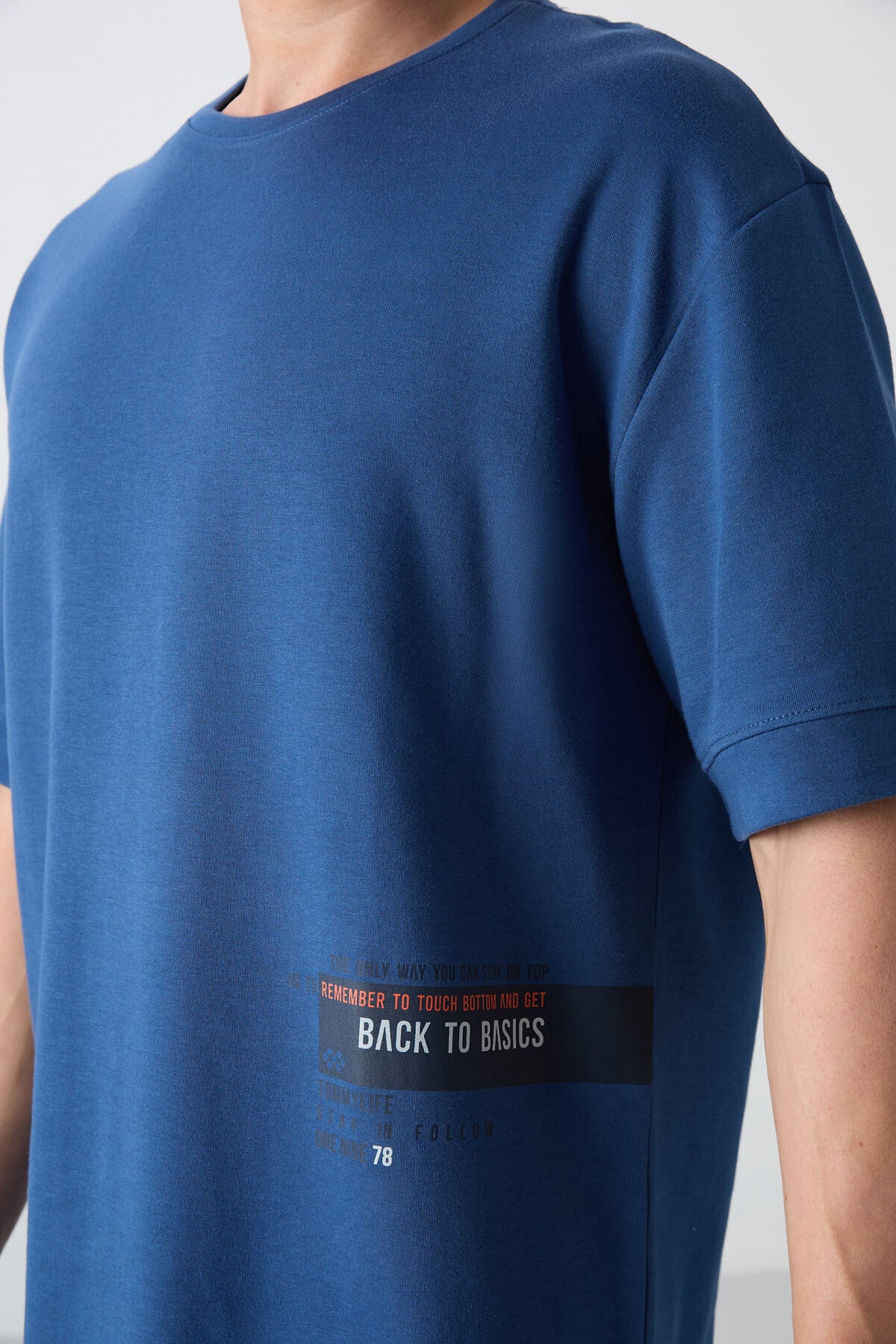 Parlament Pamuklu Kalın Yumuşak Dokulu Oversize Fit Baskılı Erkek T-Shirt - 88322