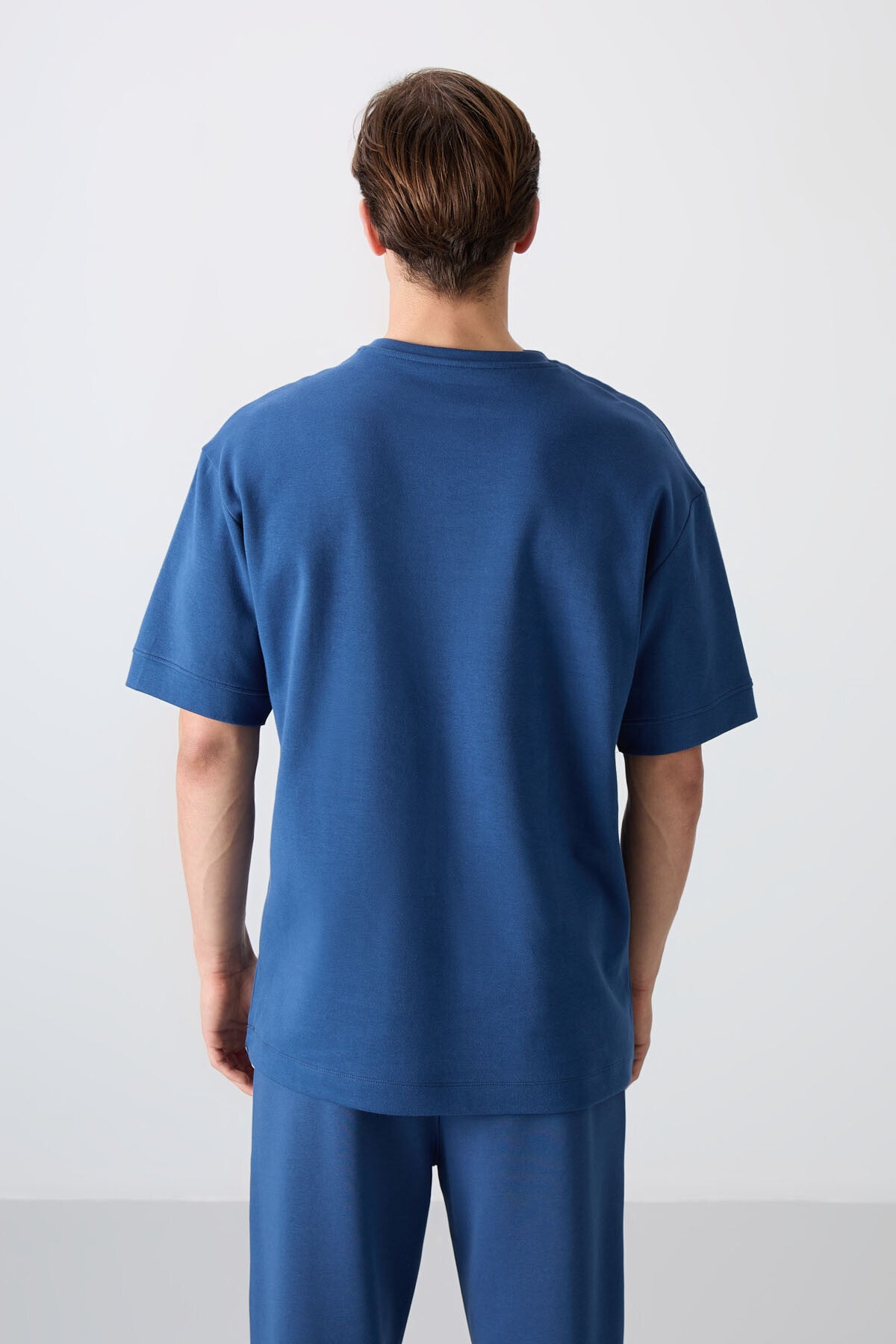 Parlament Pamuklu Kalın Yumuşak Dokulu Oversize Fit Baskılı Erkek T-Shirt - 88320