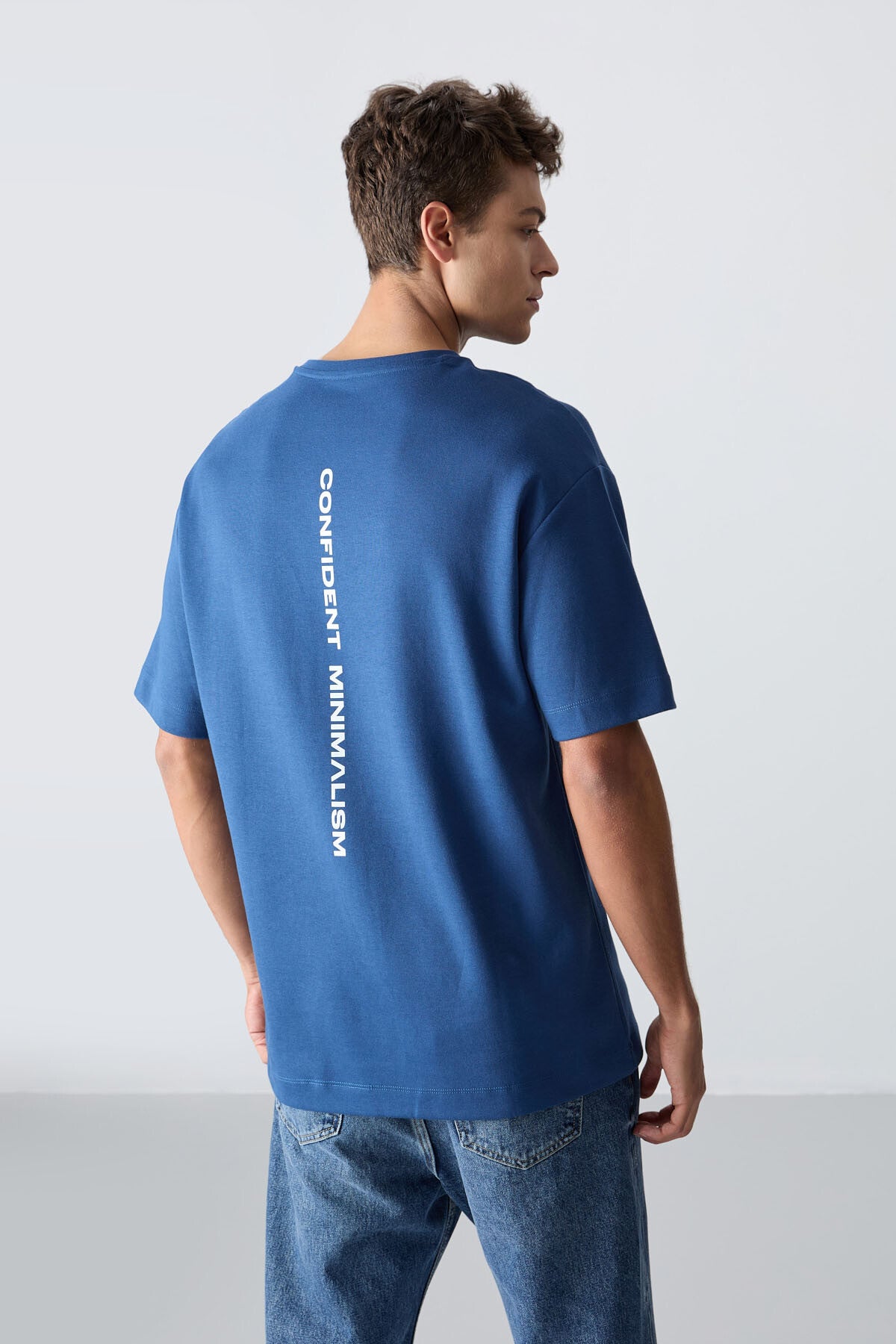 Parlament Pamuklu Kalın Yumuşak Dokulu Oversize Fit Baskılı Erkek T-Shirt - 88321