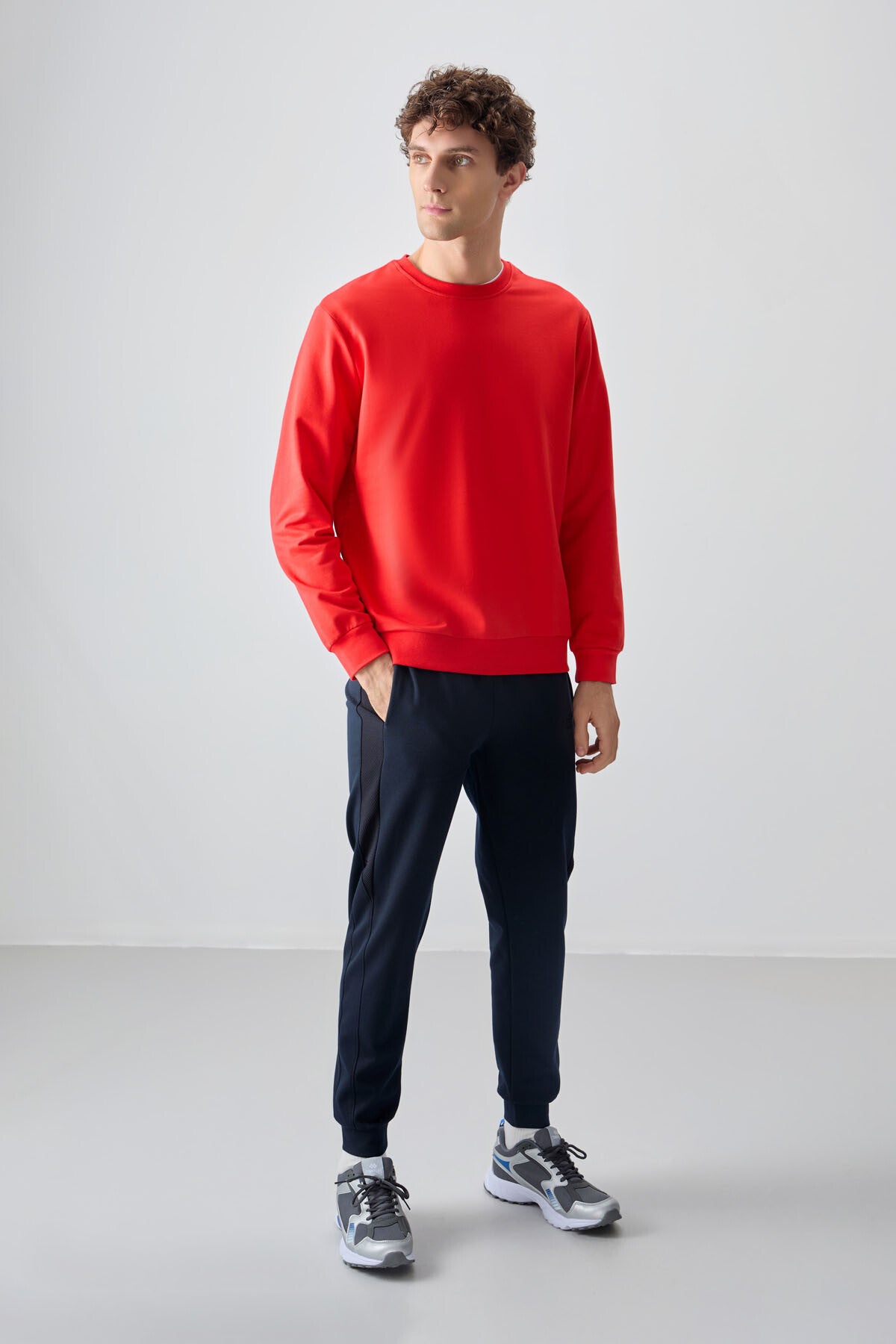Fiesta Pamuk Yumuşak Dokulu Standart Fit Basic Erkek Sweatshirt - 88363