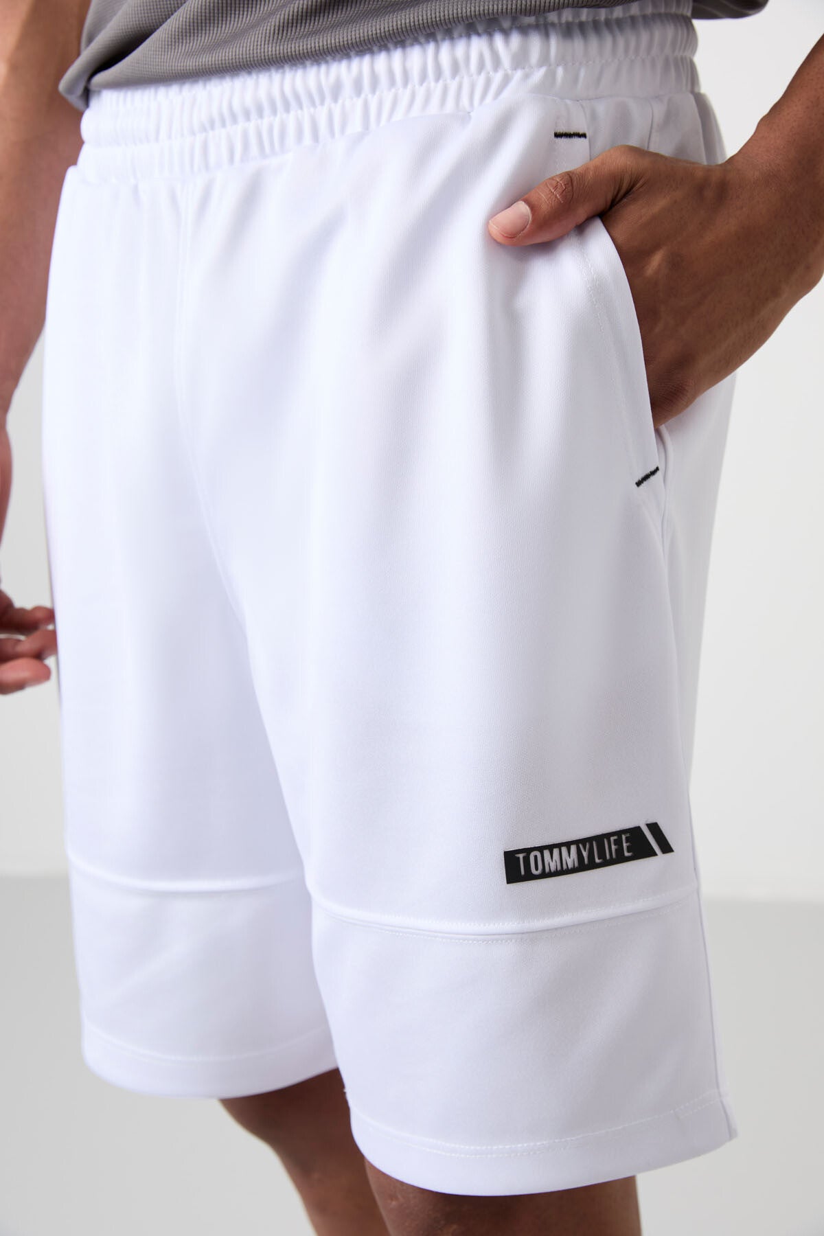 Beyaz Kalın Yumuşak Comfort Fit Erkek Şort - 81272
