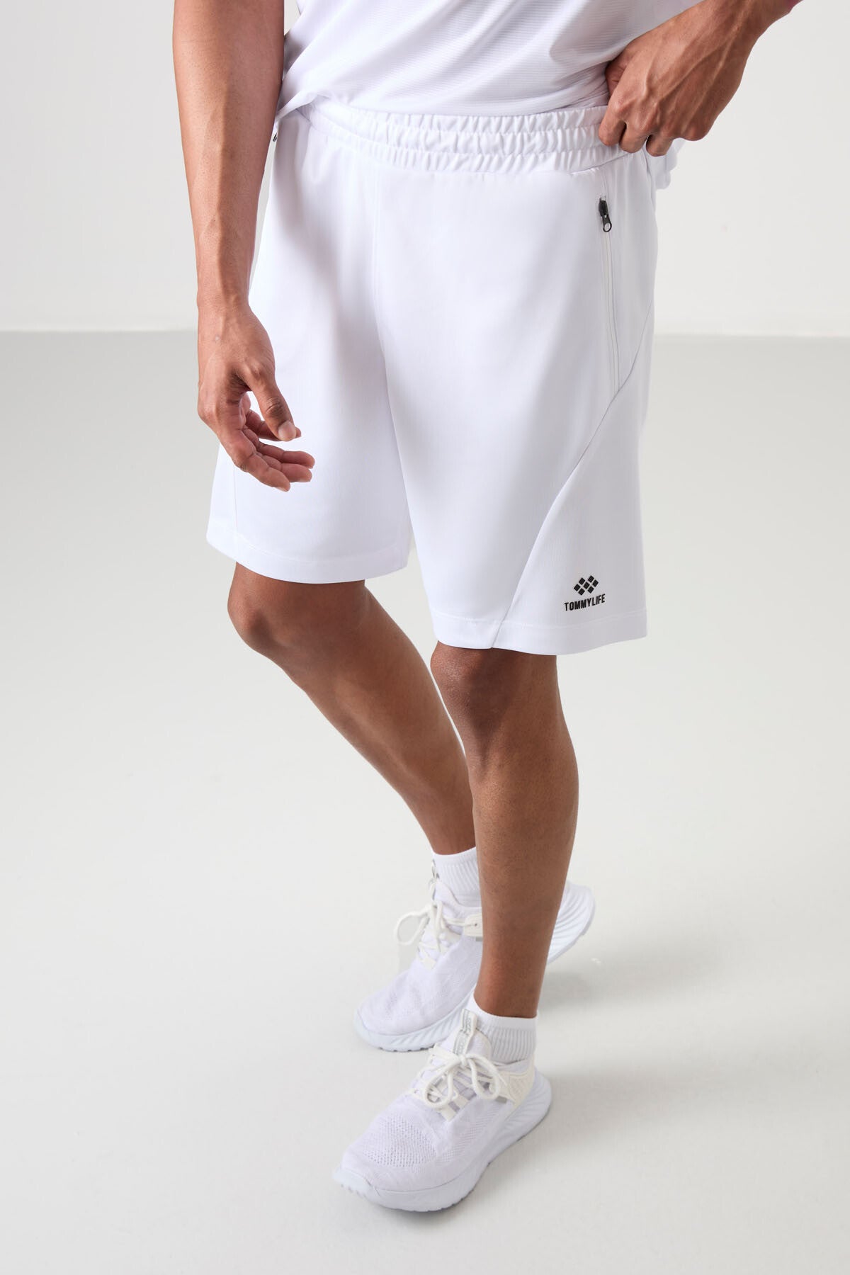 Beyaz Kalın Yumuşak Comfort Fit Erkek Şort - 81273