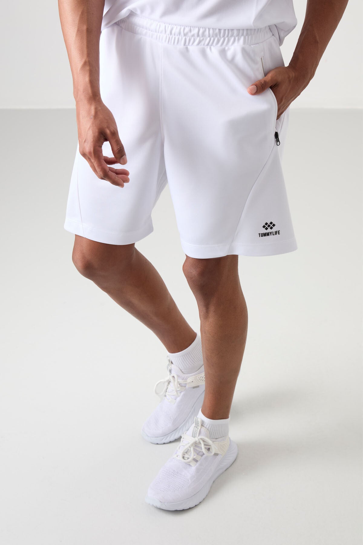 Beyaz Kalın Yumuşak Comfort Fit Erkek Şort - 81273