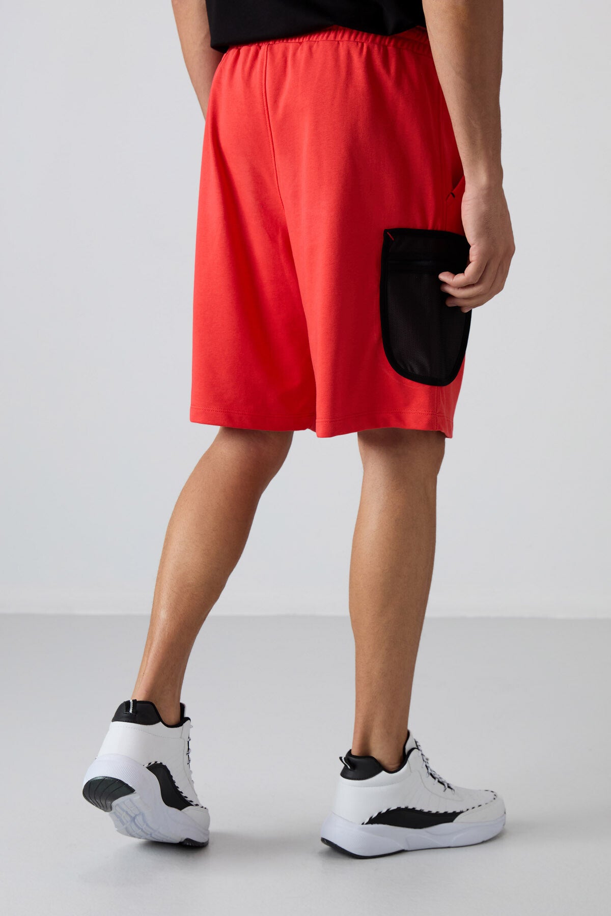 Fiesta Pamuklu Kalın Yumuşak Dokulu Comfort Fit Baskılı Erkek Şort - 81266