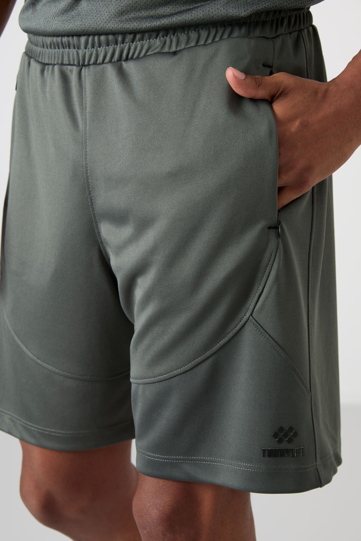 Haki Kalın Yumuşak Comfort Fit Erkek Şort - 81271