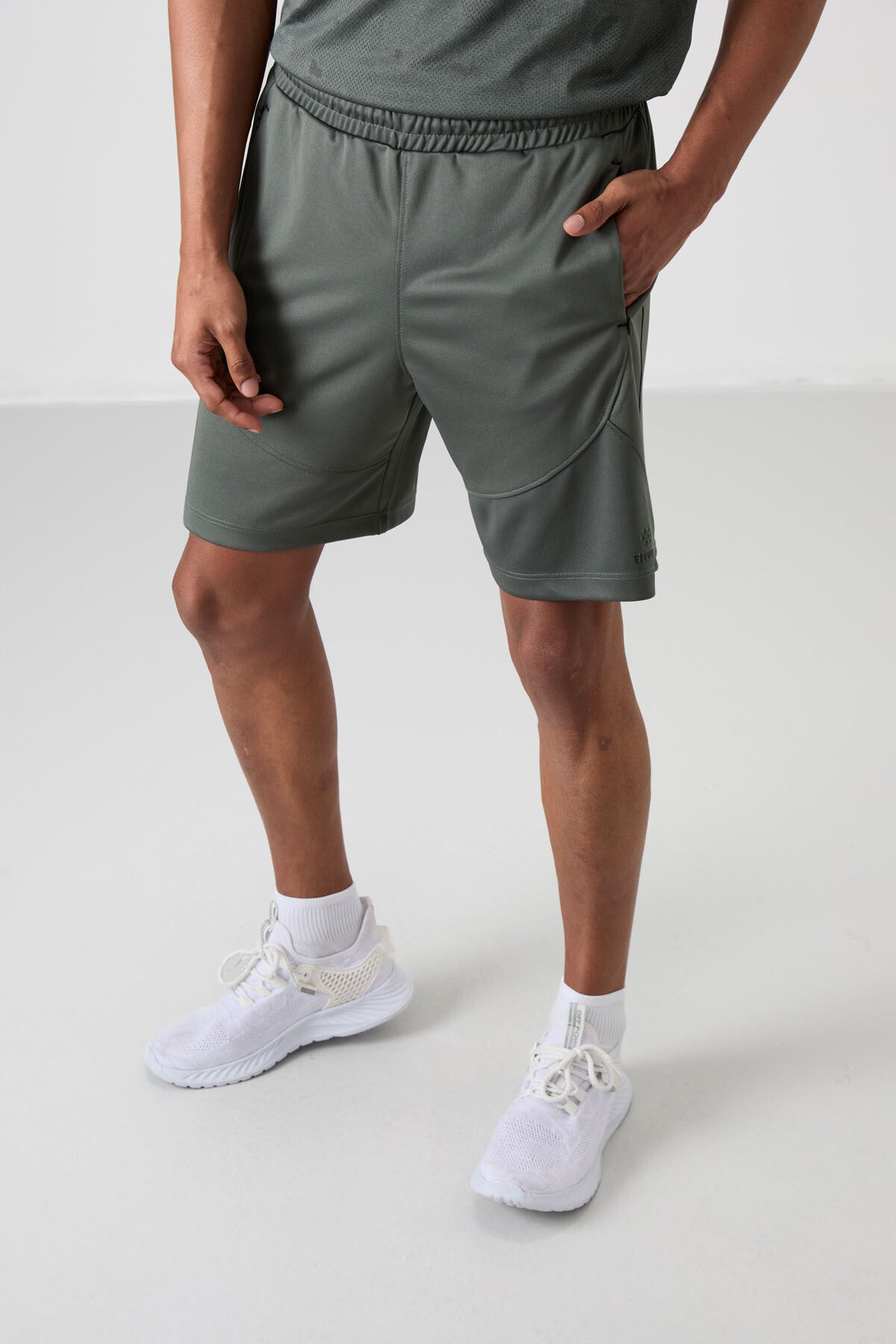 Haki Kalın Yumuşak Comfort Fit Erkek Şort - 81271